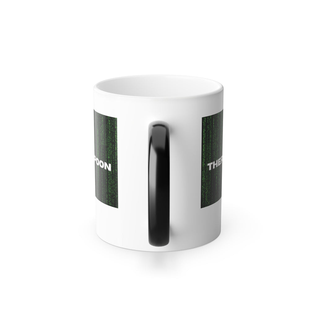 There Is No Spoon Mug — Digital Code Color Morphing Coffee Mug - Mutantur Labs LLC