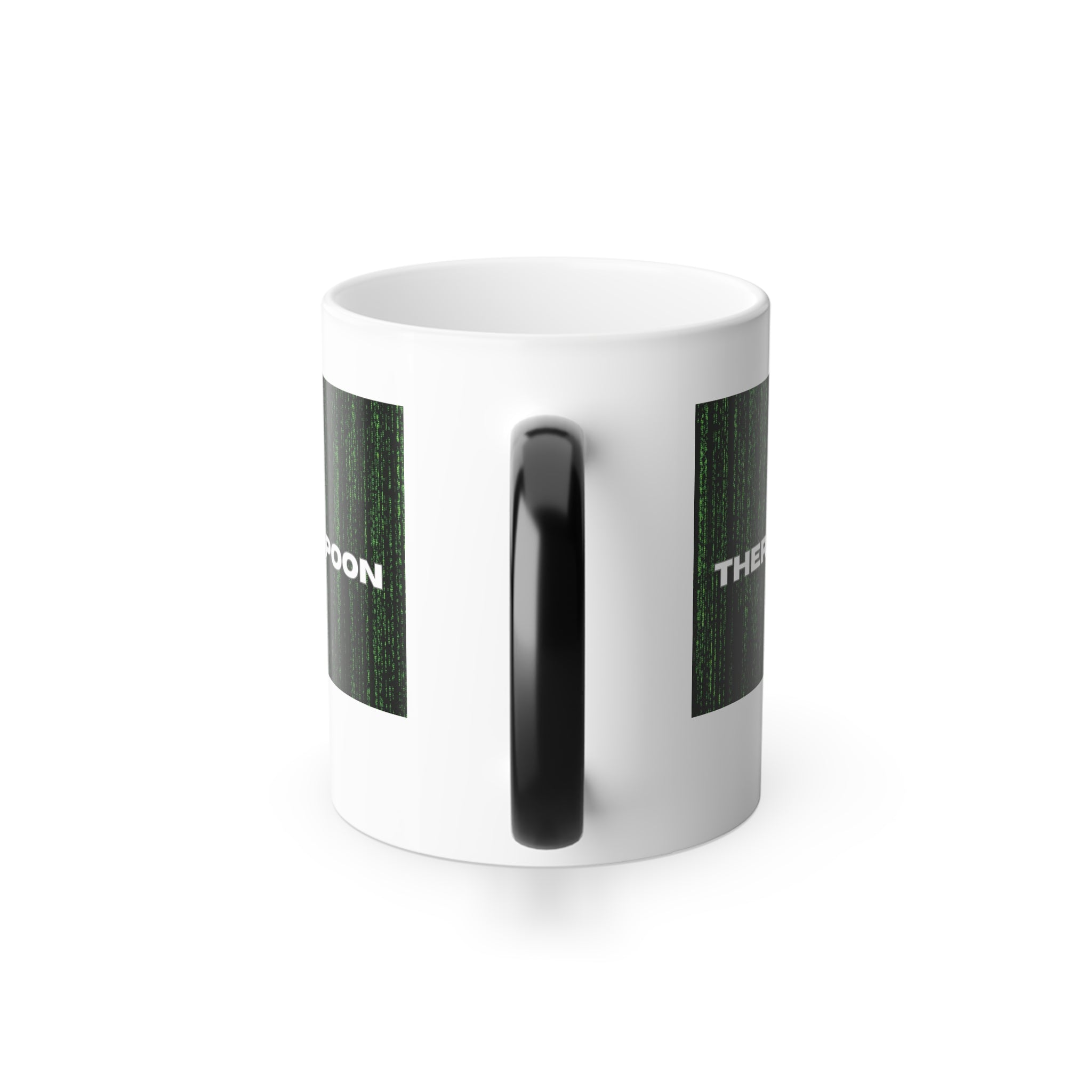 There Is No Spoon Mug — Digital Code Color Morphing Coffee Mug - Mutantur Labs LLC