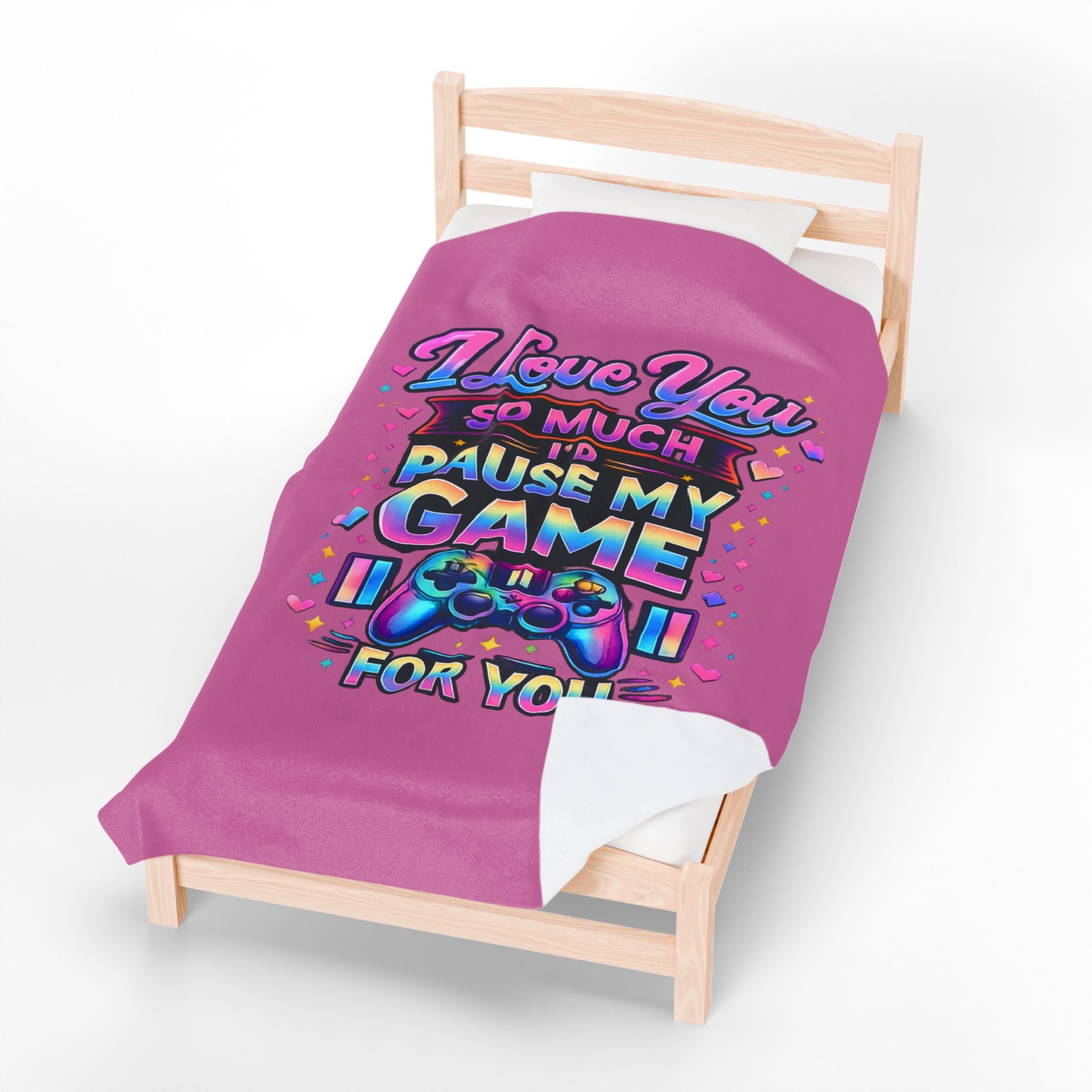 I Love You So Much I'd Pause My Game Blanket | Funny Gamer Gift Throw