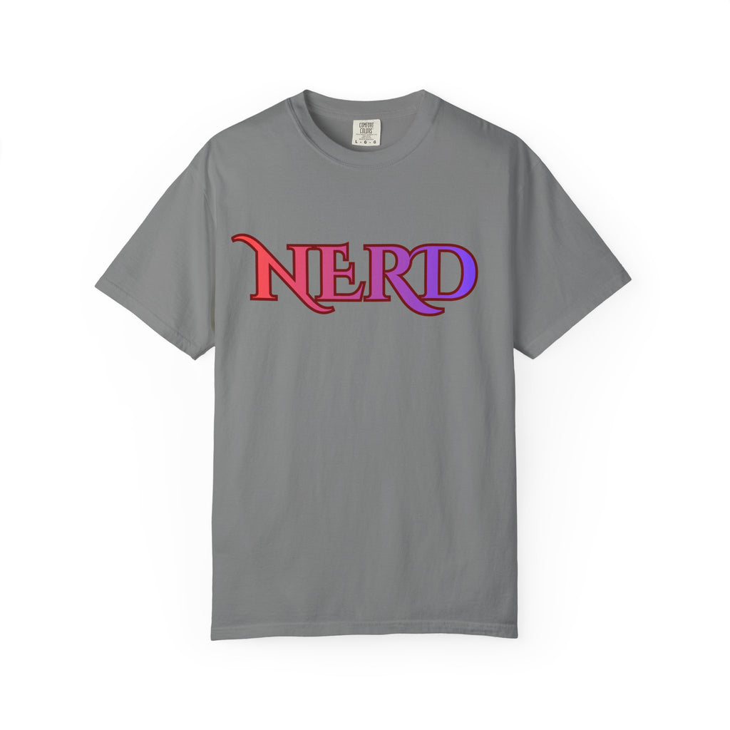 Funny Nerd Shirt, colorful lettering, Cool Nerd gifts Science Nerd Unisex Comfort Colors tee - Mutantur Labs LLC