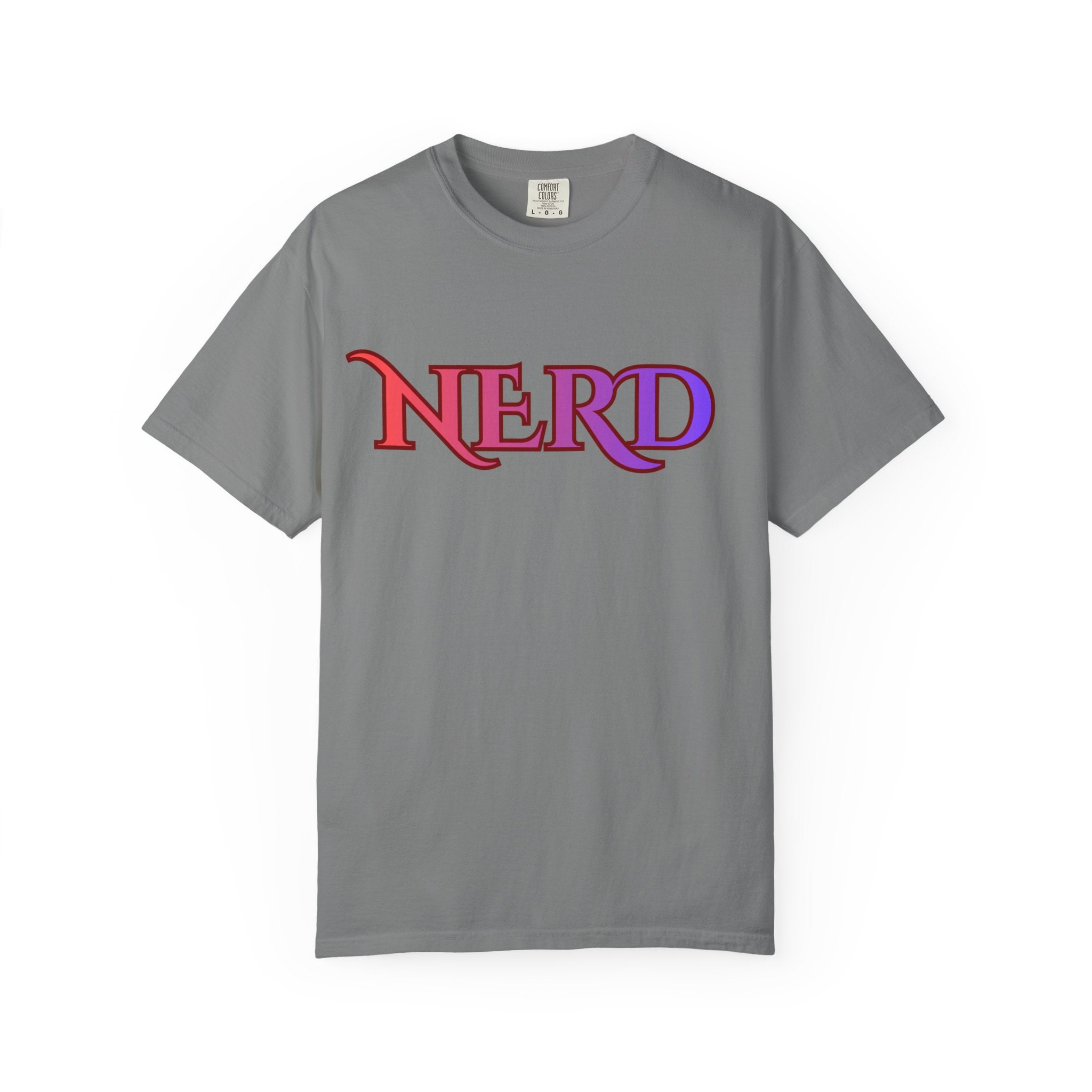 Funny Nerd Shirt, colorful lettering, Cool Nerd gifts Science Nerd Unisex Comfort Colors tee - Mutantur Labs LLC