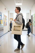 Wasteland Go-Bag Canvas Tote — Post-Apocalyptic Survival Warning Print - Mutantur Labs LLC