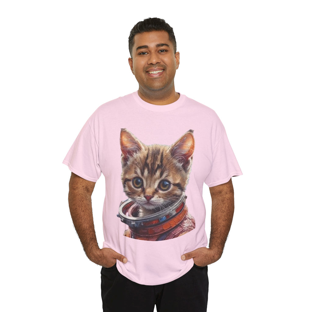 Astronaut Kitty Unisex Heavy Cotton Tee