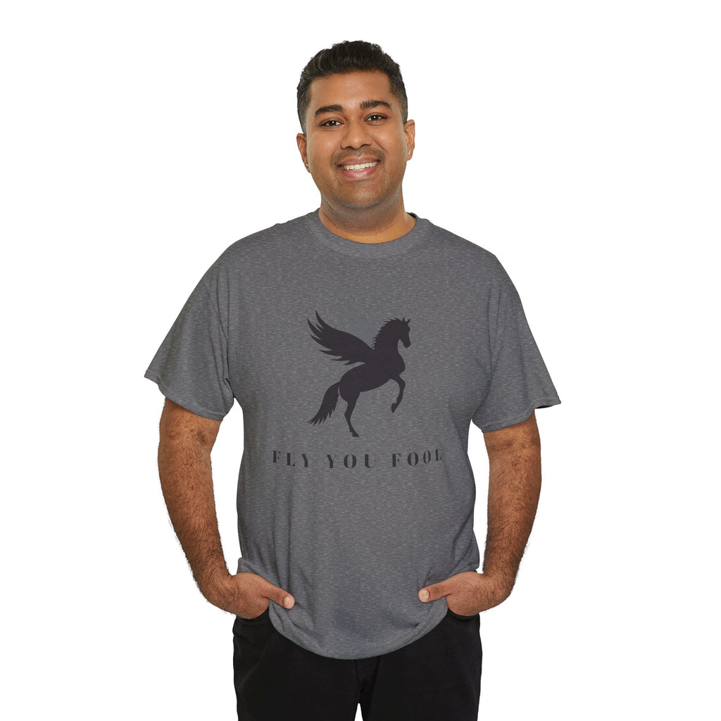 Pegasus silhouette Graphic T-Shirt: Fly You Fool Mythical Horse Tee - Mutantur Labs LLC