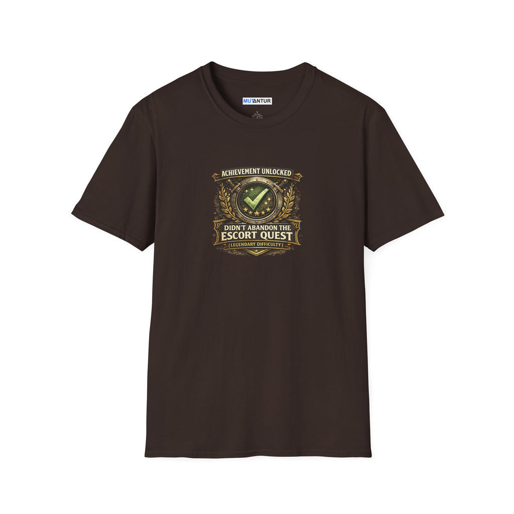 "Achievement Unlocked: Didn't Abandon the Escort Quest" Gamer Tee