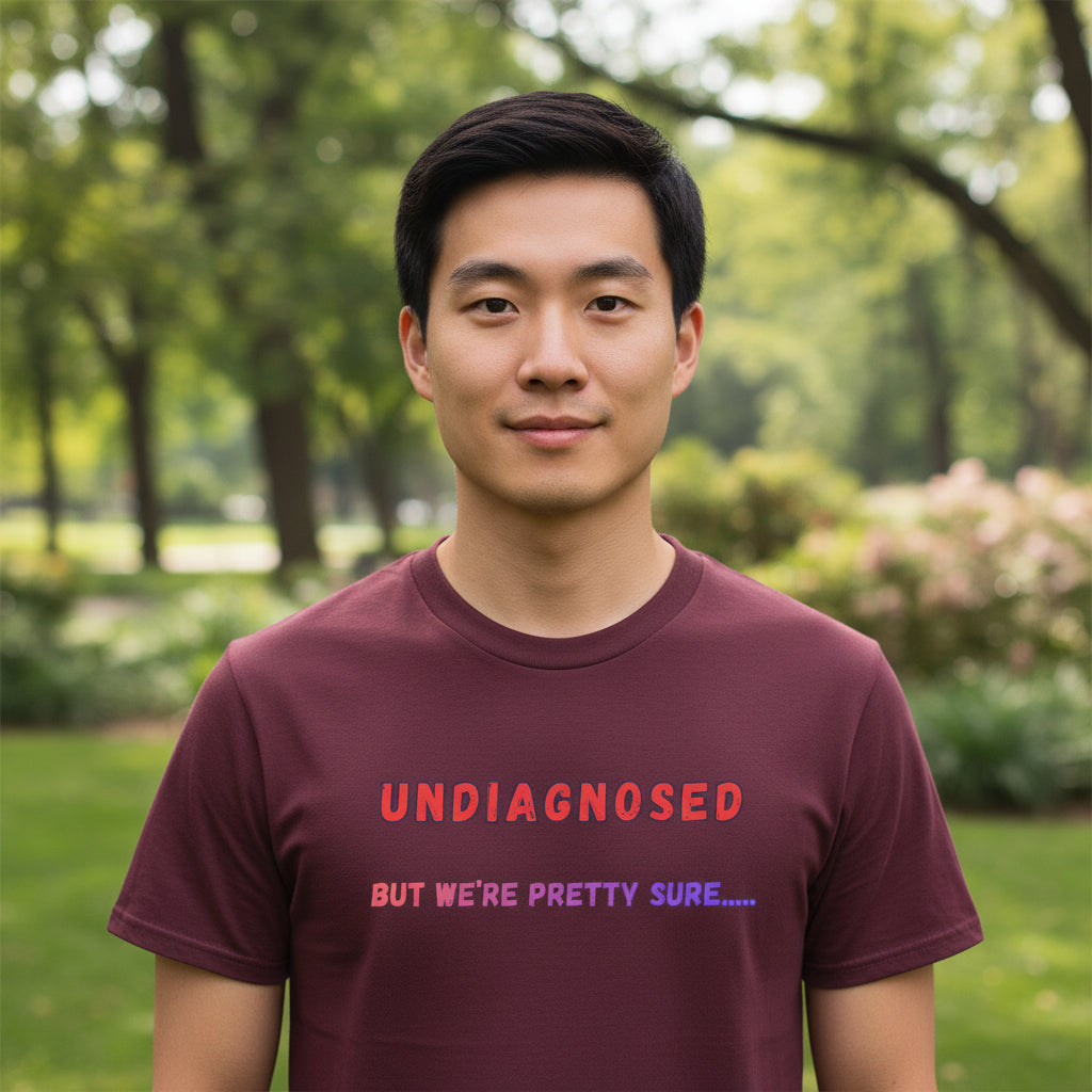 Undiagnosed But We're Pretty Sure Funny Graphic T-Shirt - Mutantur Labs LLC