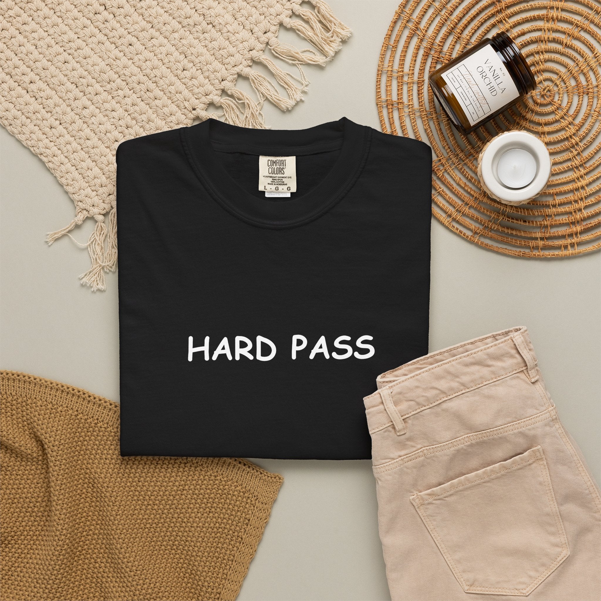 Hard Pass T-Shirt — Minimalist Graphic Comfort Colors tee - Mutantur Labs LLC
