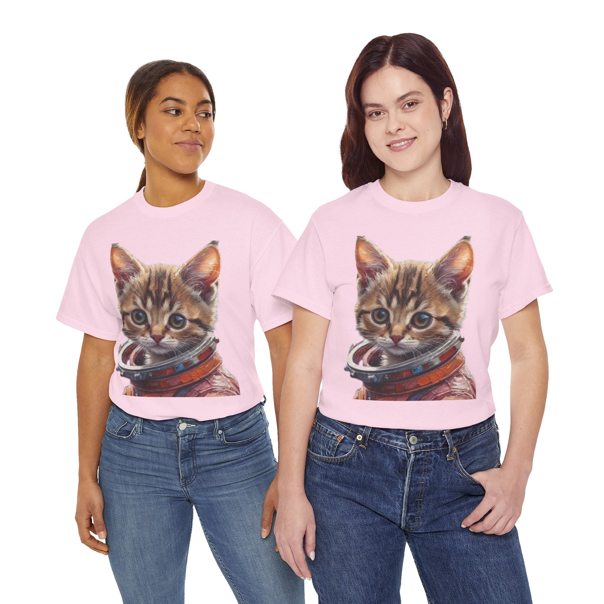 Astronaut Kitty Unisex Heavy Cotton Tee