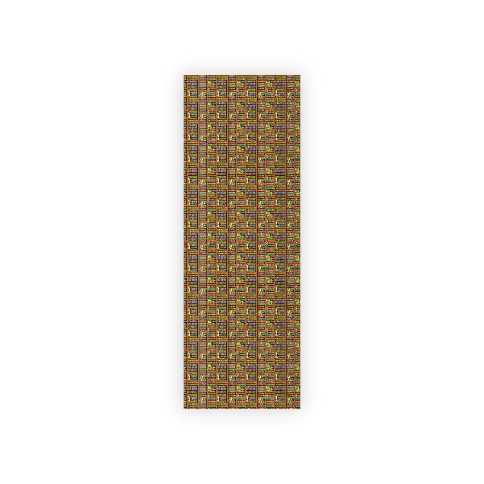 Booklover Gift Wrap Roll — Library Bookshelf Pattern Wrapping Paper