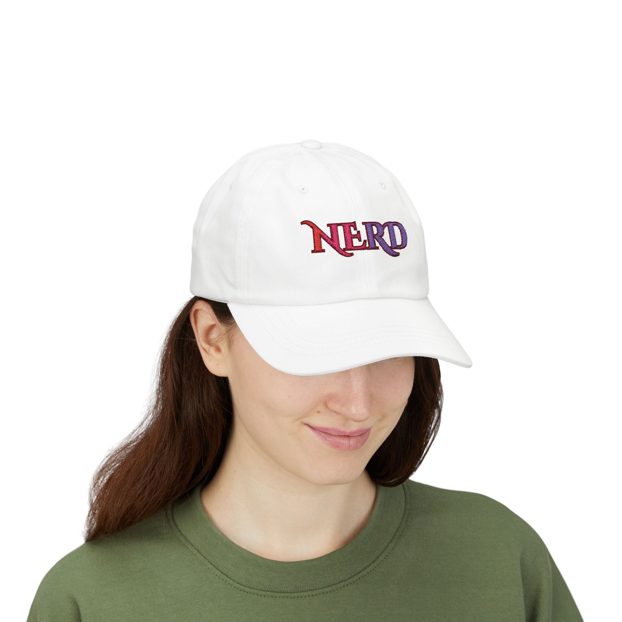 Nerd Retro Script Dad Cap | Embroidered Baseball Hat cool nerd gift - Mutantur Labs LLC