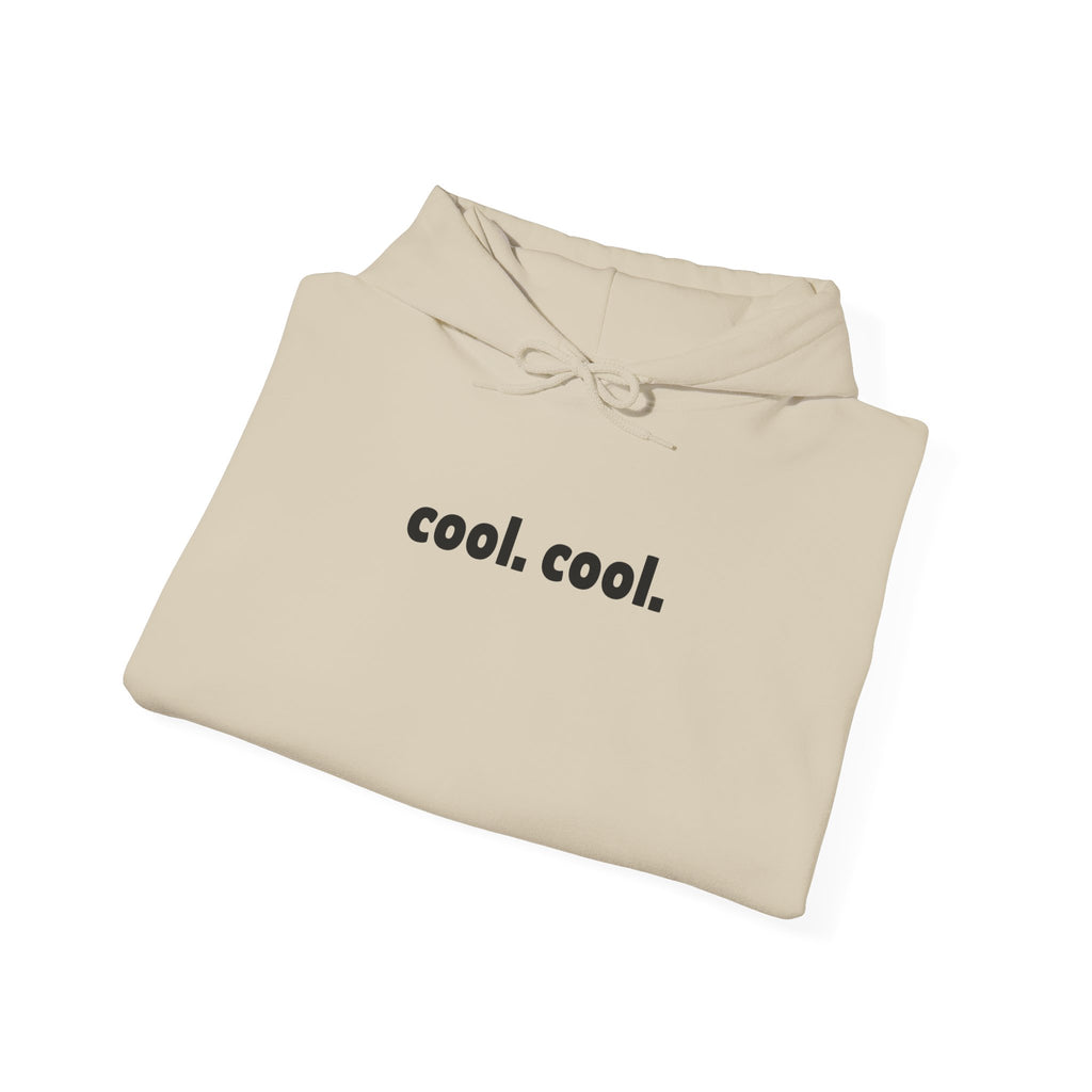 cool. cool. Hoodie | Minimal Text Graphic Pullover - Mutantur Labs LLC