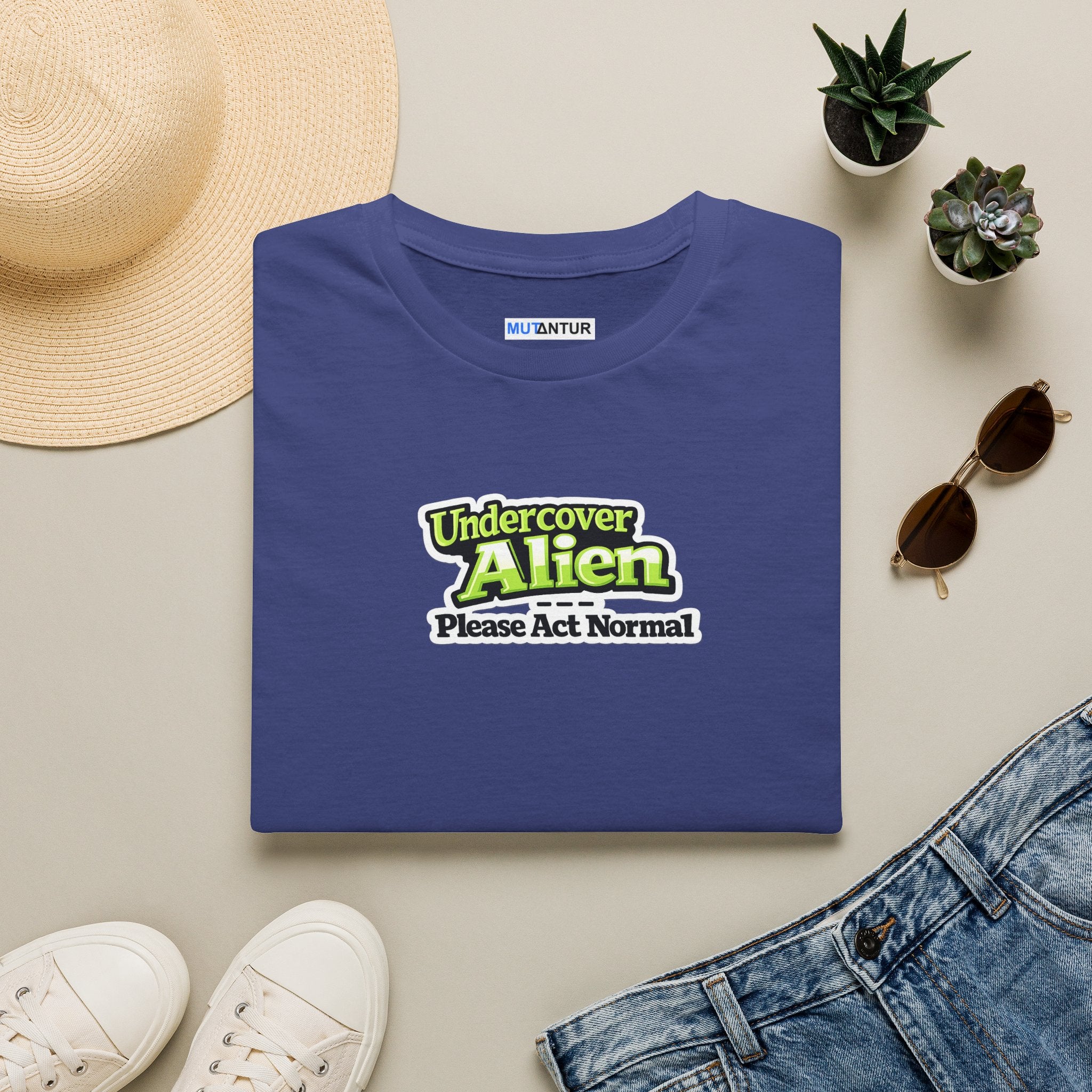 T-Shirt — "Undercover Alien Please Act Normal" Graphic Tee
