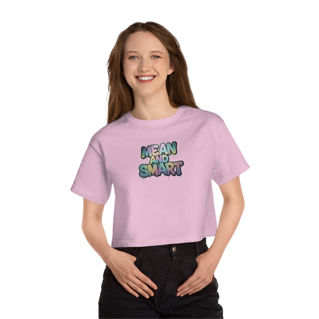 Mean and Smart graphic cropped T-Shirt - Mutantur Labs LLC