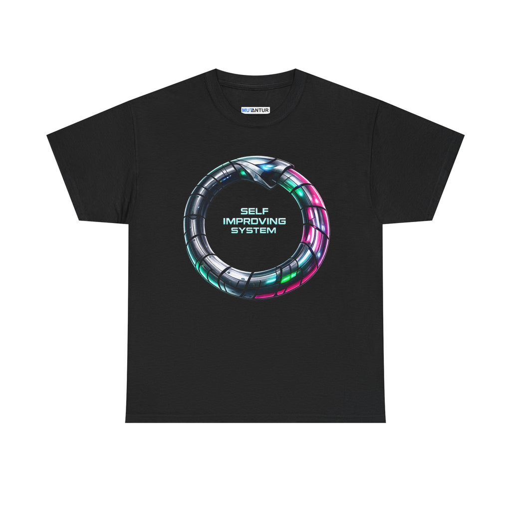 Self Improving System T-Shirt | Retro Futuristic Ouroboros Tee