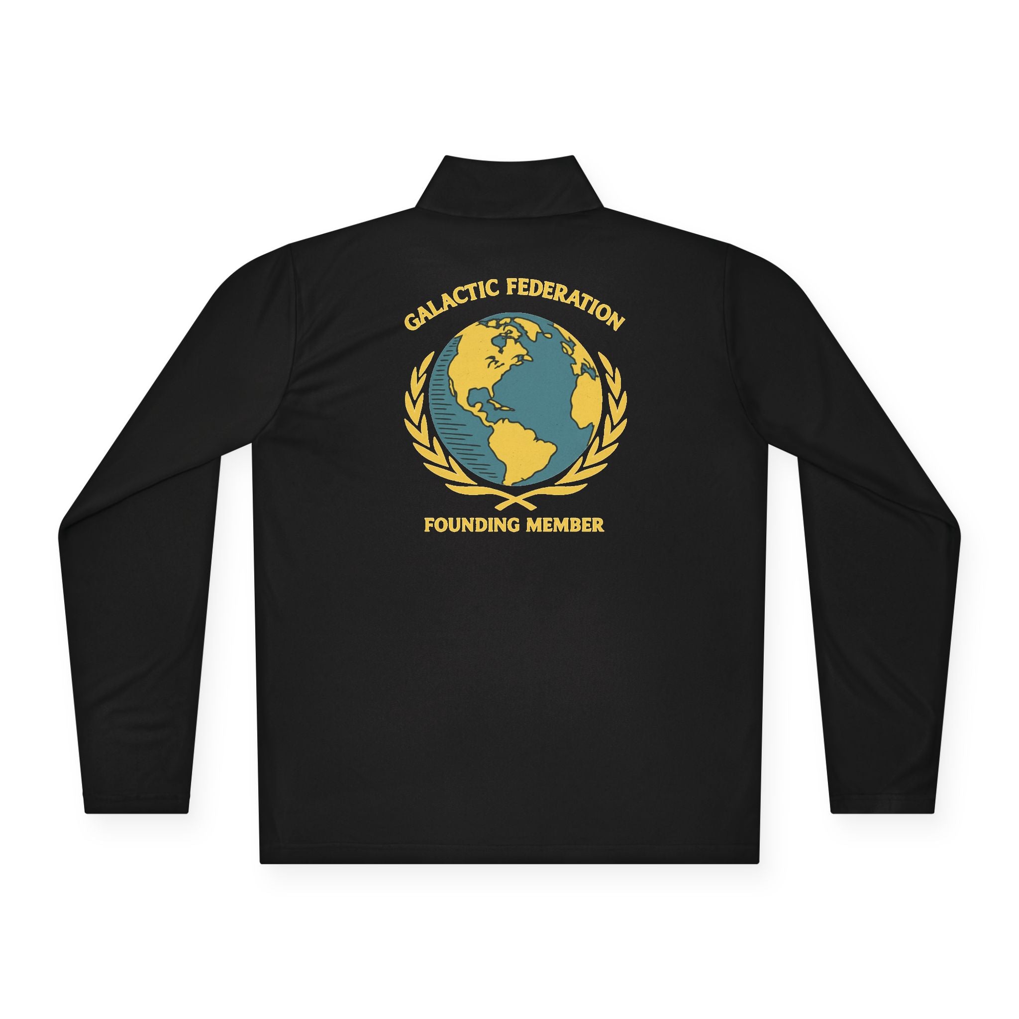 Galactic Federation Unisex Quarter-Zip Pullover - Comfortable, Stylish Outerwear for Outdoor Adventures - Mutantur Labs LLC