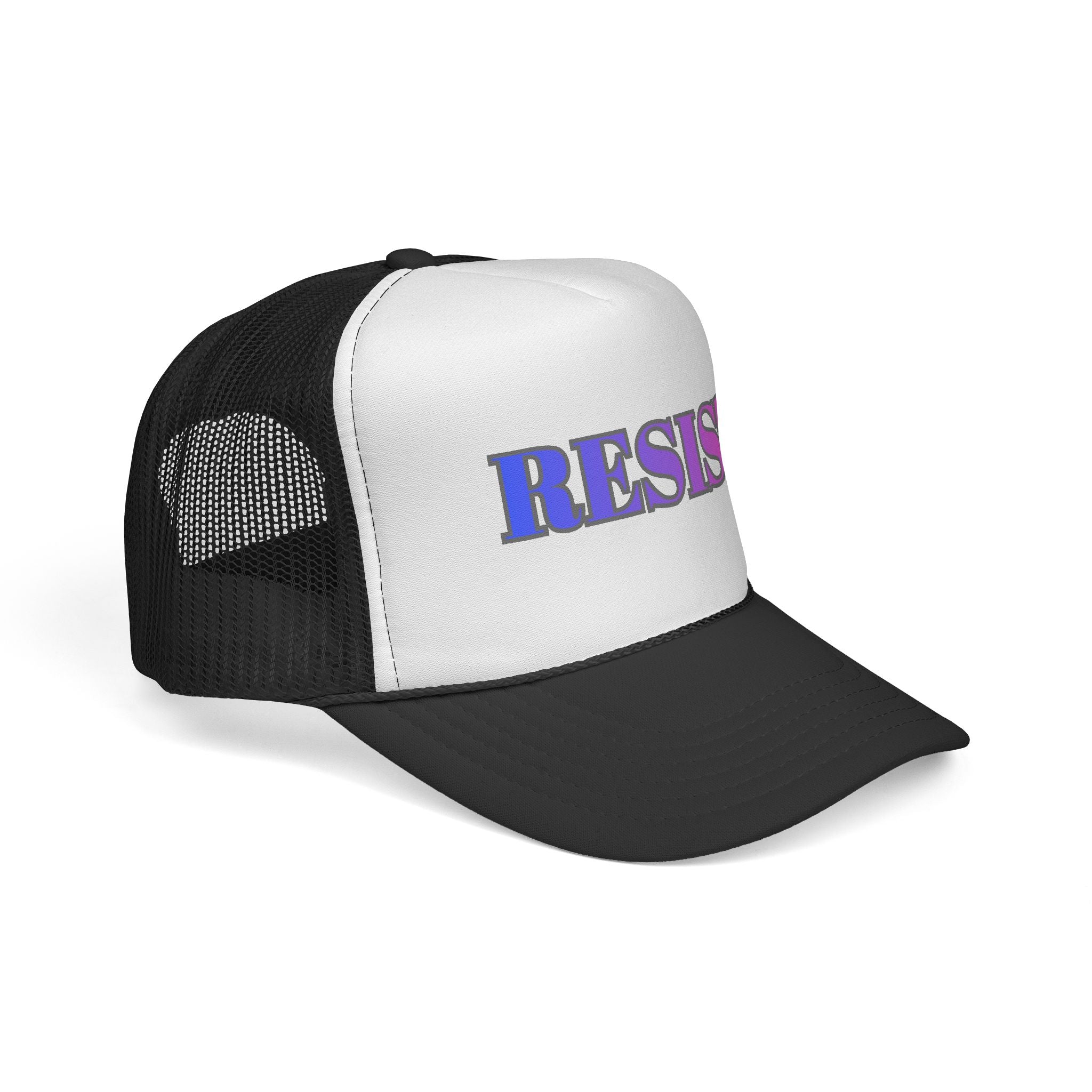 Resist Trucker Cap — Retro Gradient Political Mesh Hat - Mutantur Labs LLC