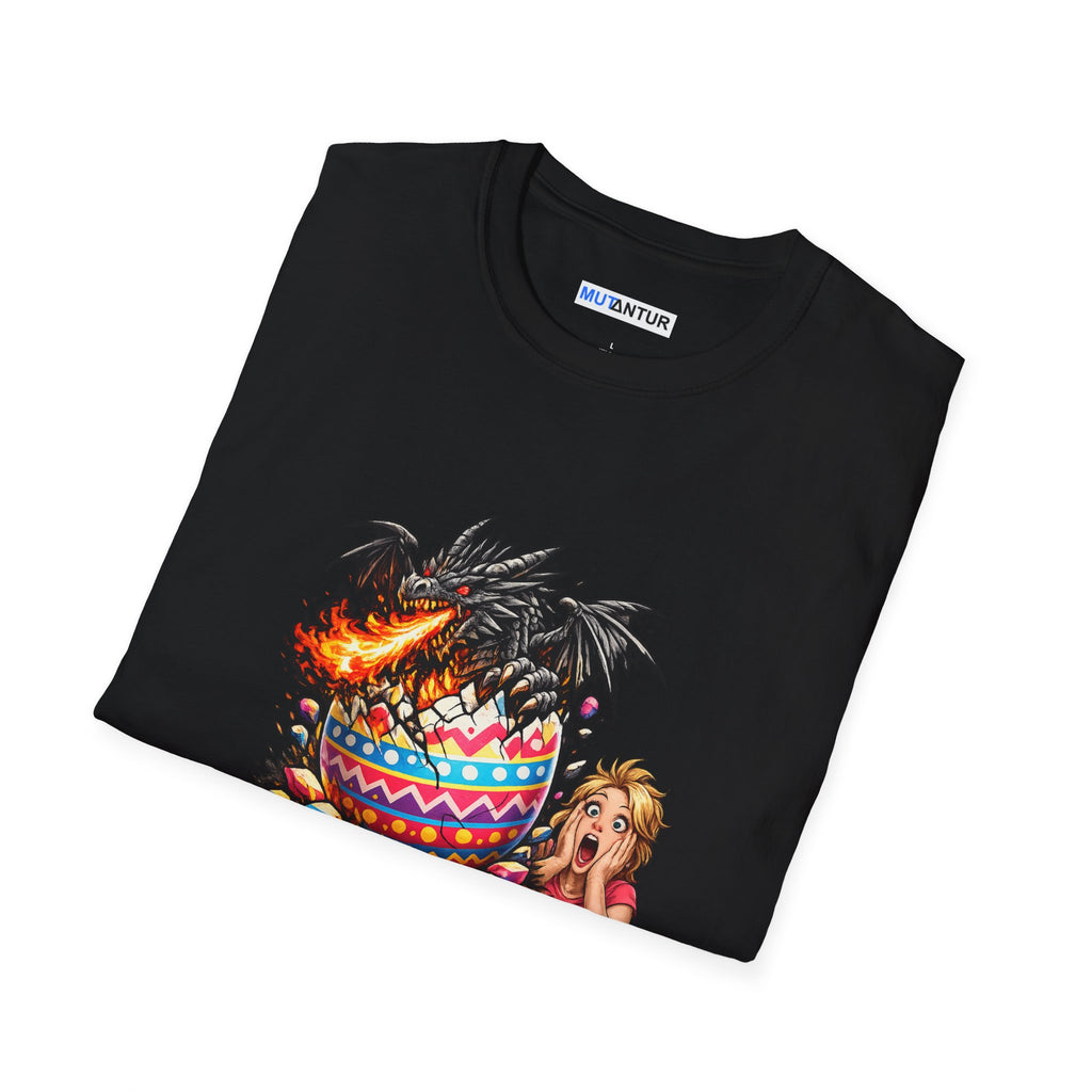 Dragon roasting Easter egg T-Shirt | How your DnD friends celebrate Easter - Mutantur Labs LLC