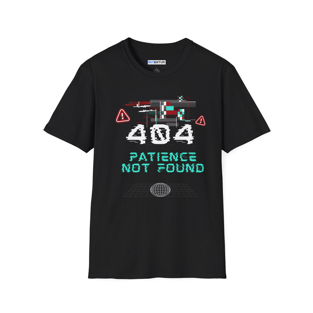 404 Patience Not Found Retro Glitch Tech Tee - Mutantur Labs LLC