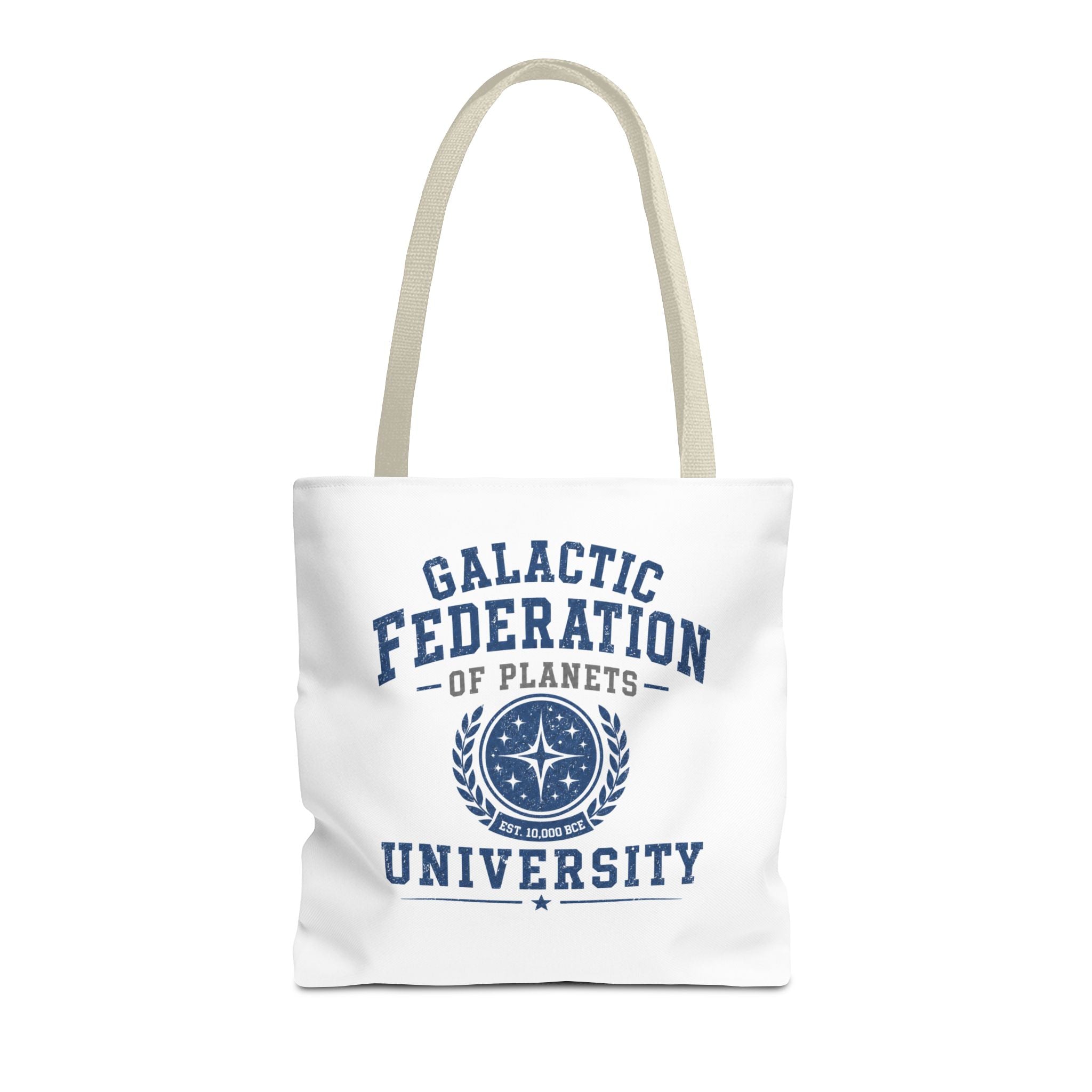 Galactic Federation University Tote Bag — Sci‑Fi College Logo Tote - Mutantur Labs LLC