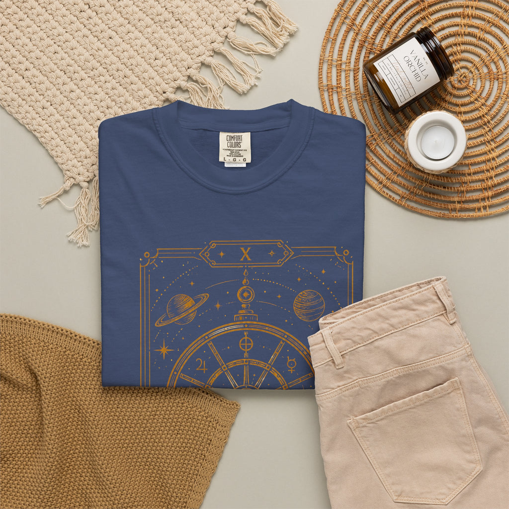 Wheel of Fortune Tarot T-Shirt — Future Arcana Comfort Colors Graphic Tee