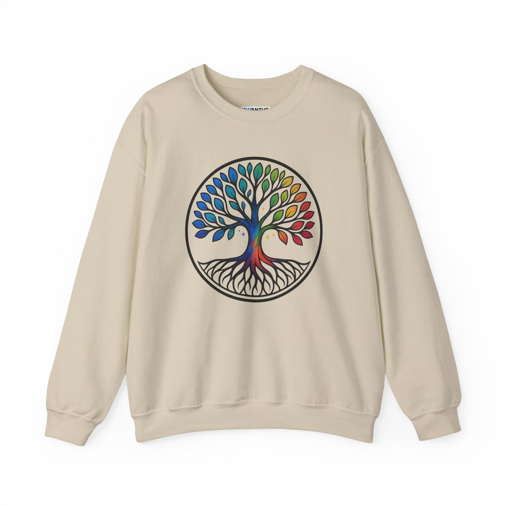 Rainbow Tree of Life Graphic Crewneck sweatshirt - Mutantur Labs LLC