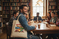 Tote Bag — "Property of Proud Book Nerd" Colorful Open Book Library Tote - Mutantur Labs LLC