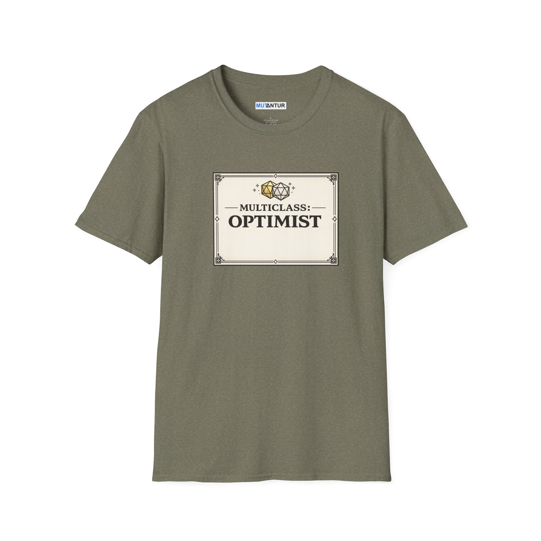 Multiclass: Optimist T-Shirt | Fantasy RPG Character Card Graphic Tee