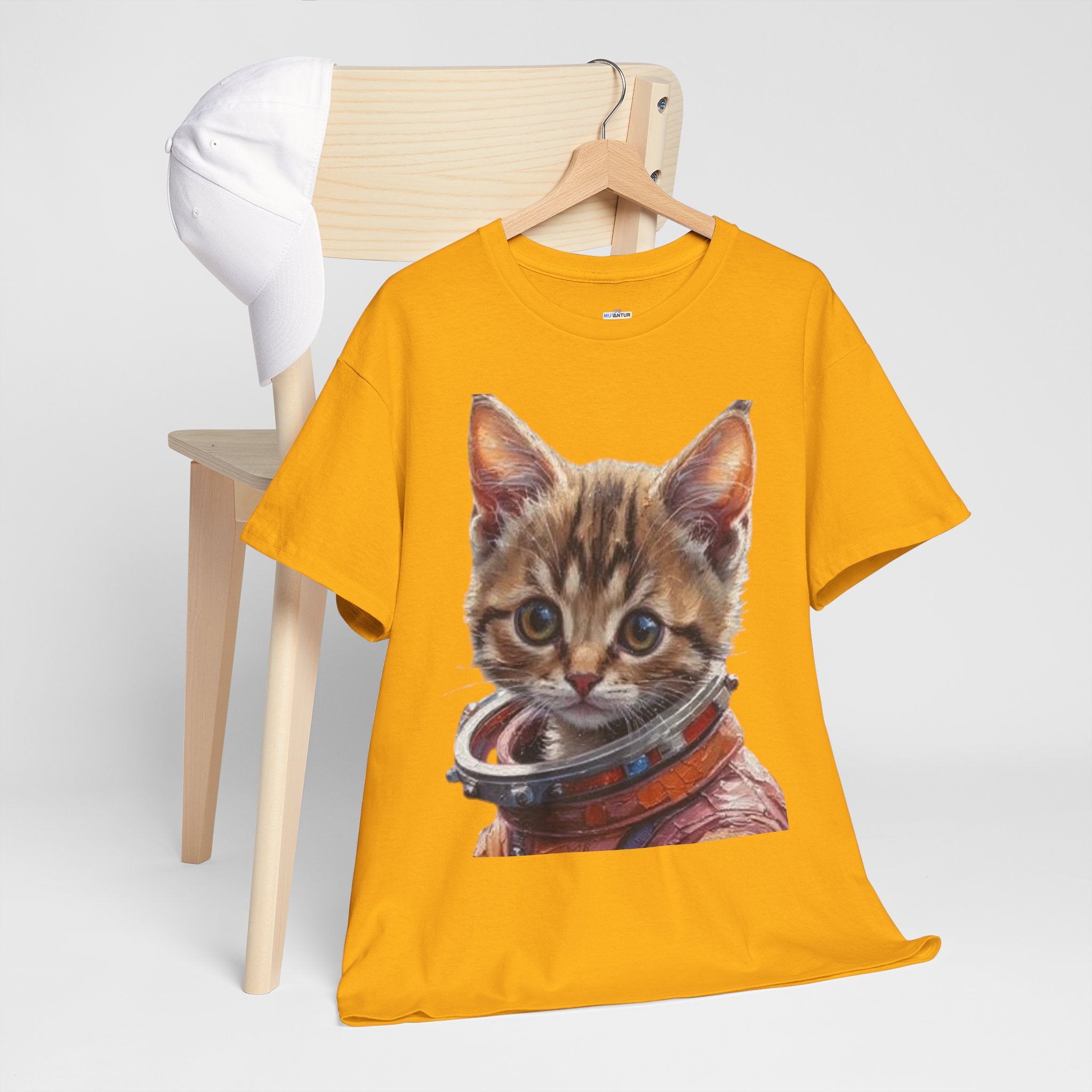 Astronaut Kitty Unisex Heavy Cotton Tee