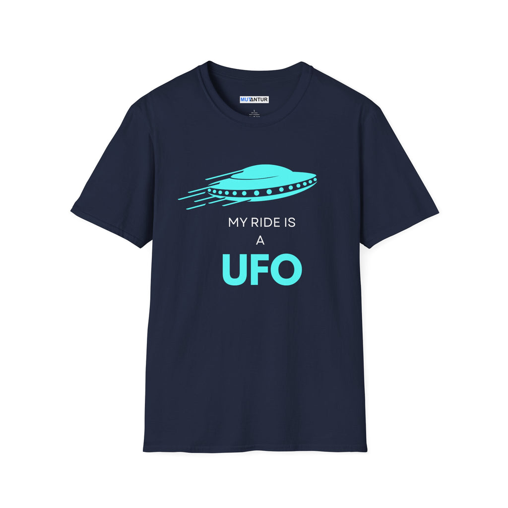 My Ride Is a UFO T-Shirt | Funny Alien Space Graphic Tee - Mutantur Labs LLC