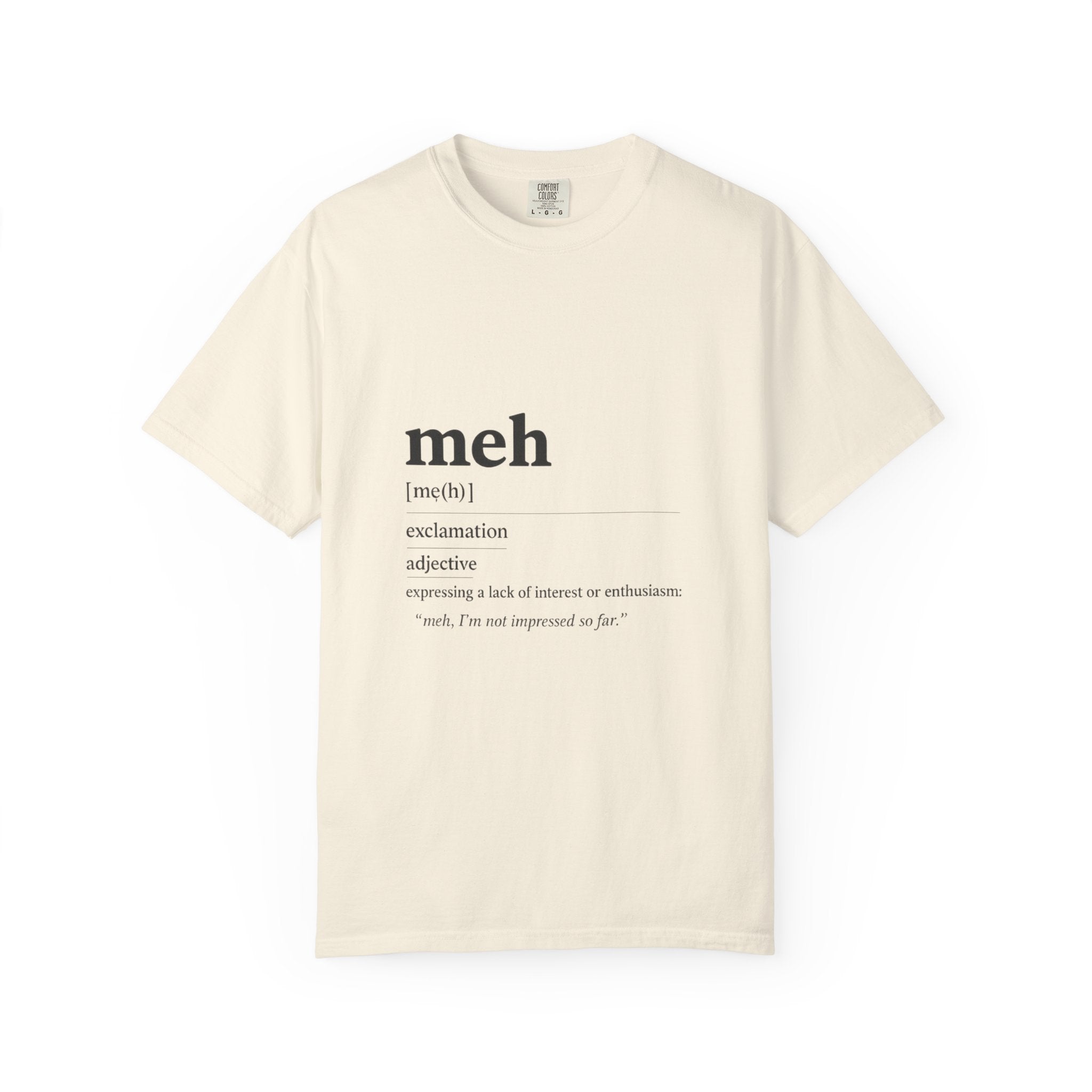 Meh Definition T-Shirt | Funny Minimal Typography Tee - Mutantur Labs LLC