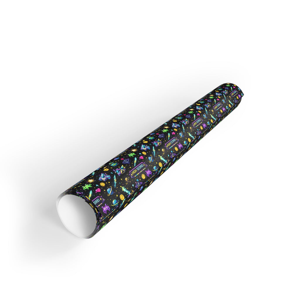 Retro Space Wrapping Paper Roll – Vintage Sci-Fi Galaxy Gift Wrap