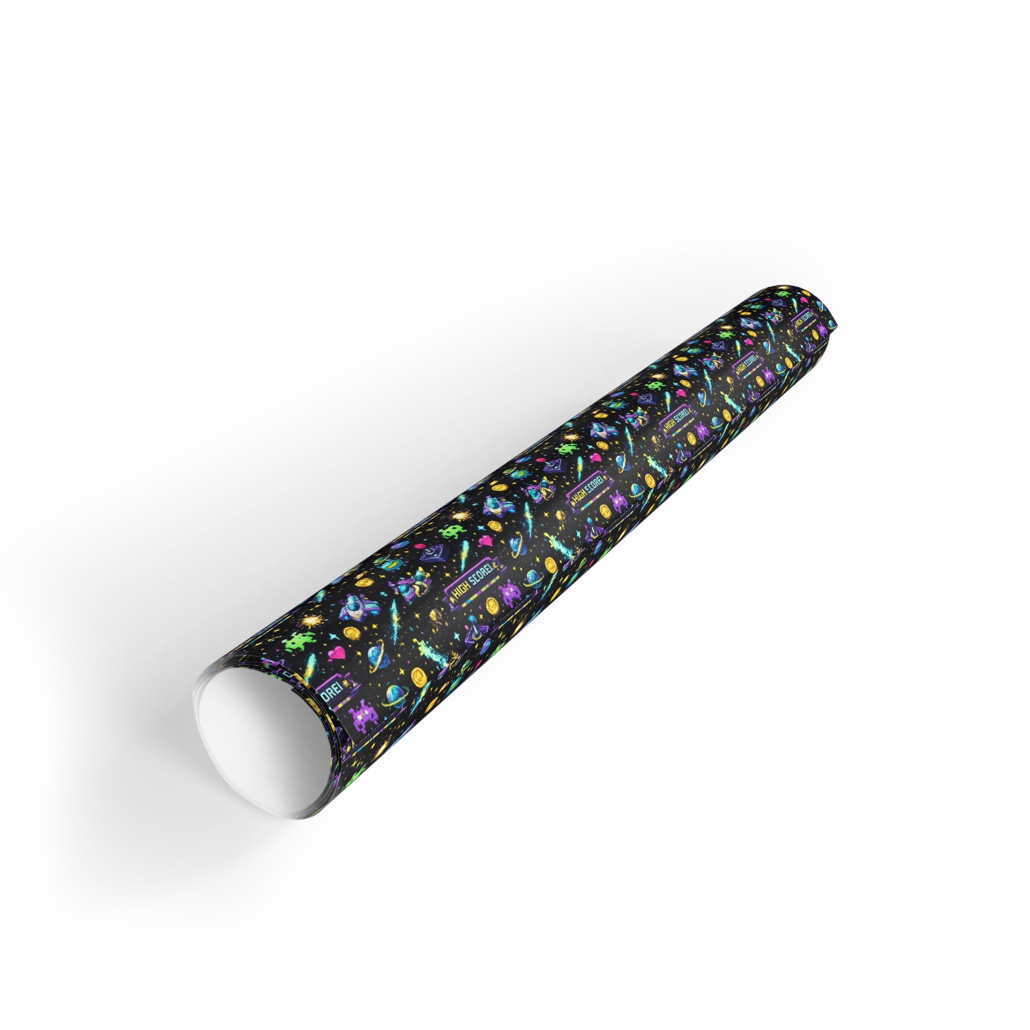 Retro Space Wrapping Paper Roll – Vintage Sci-Fi Galaxy Gift Wrap