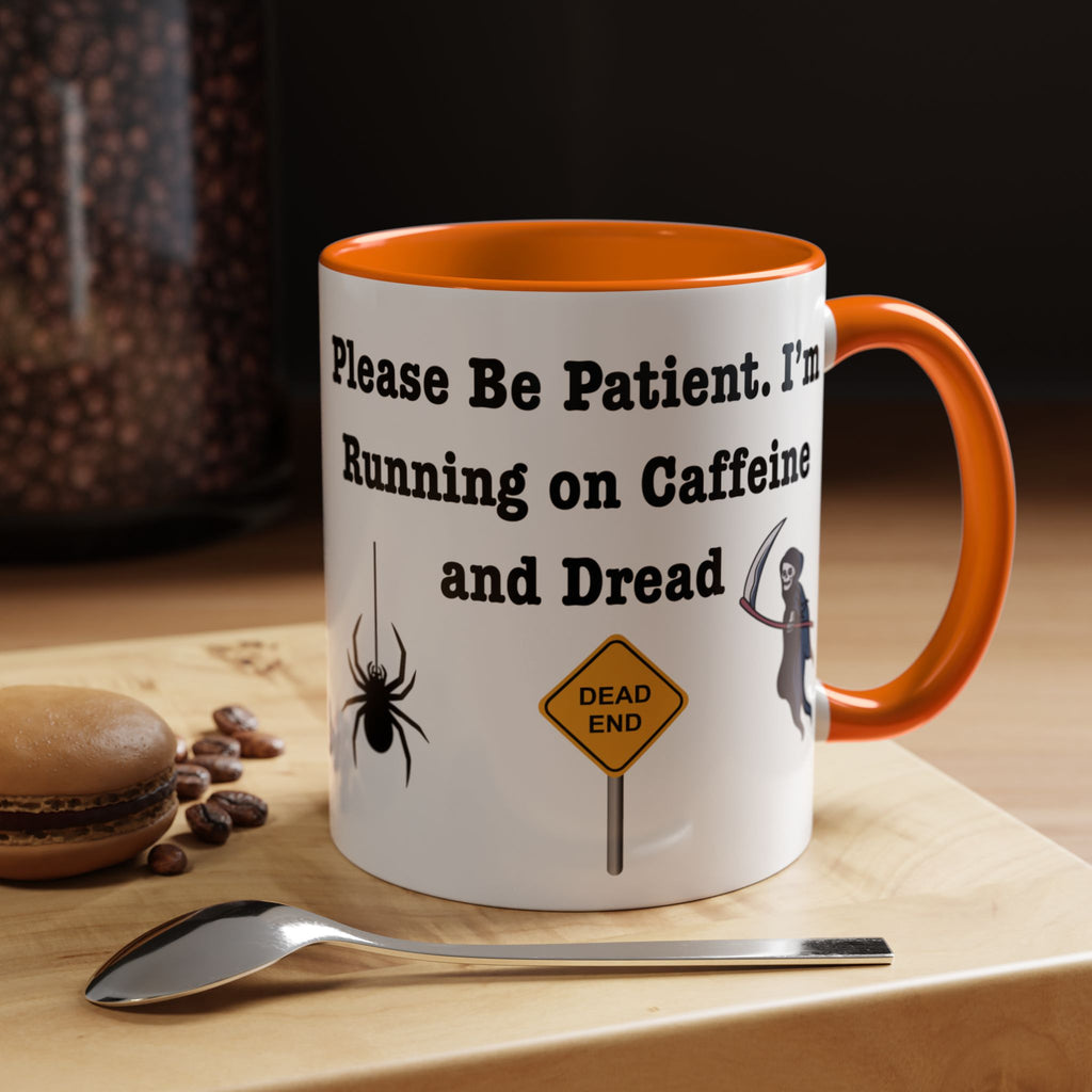 Running on Caffeine and Dread Mug | Funny Coffee Cup - Mutantur Labs LLC