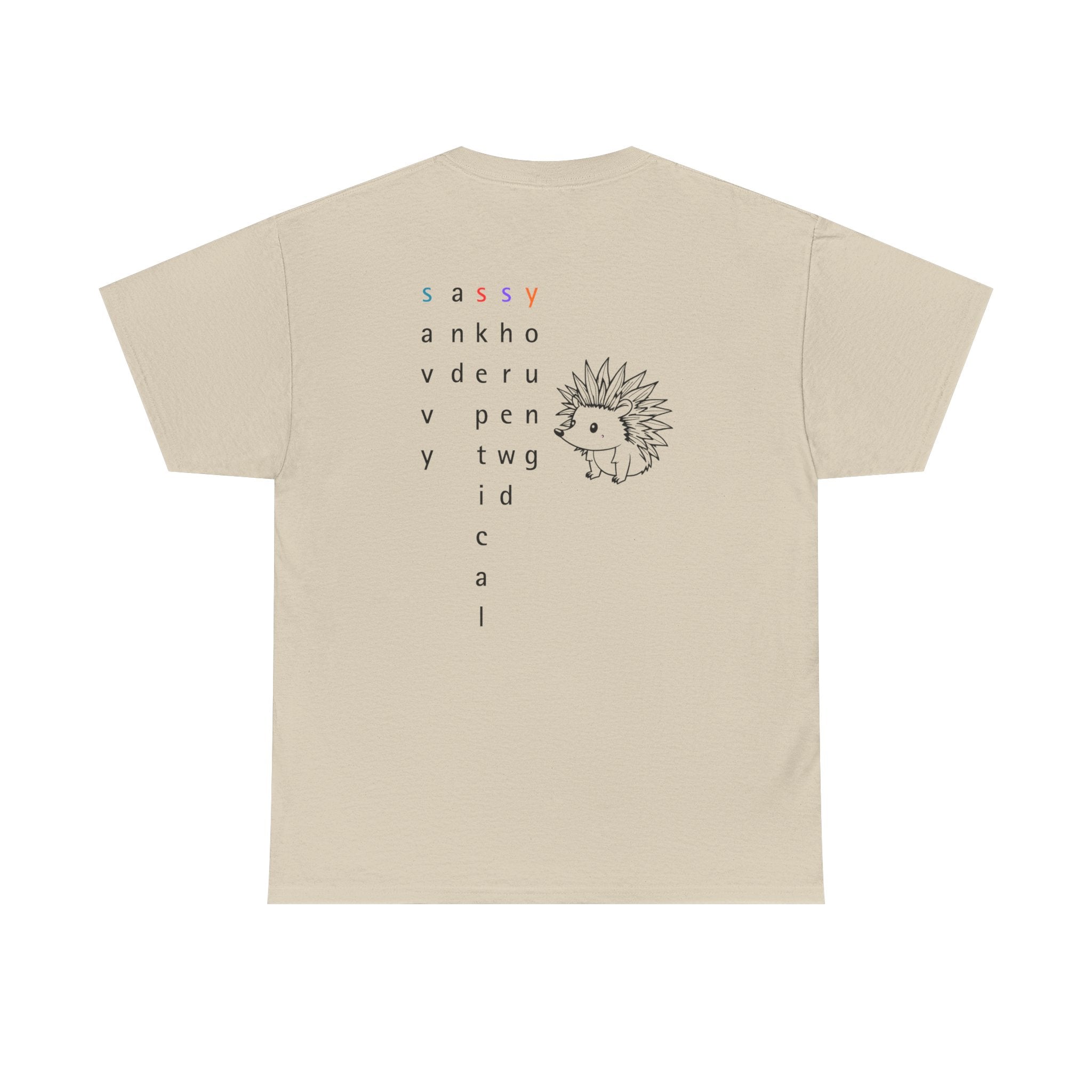 Sassy hedgehog Tee — Minimal Cute Graphic T-Shirt - Mutantur Labs LLC