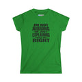 Graphic tee printed with the phrase "I'm Not Arguing I'm Just Explaining Why I'm Right."