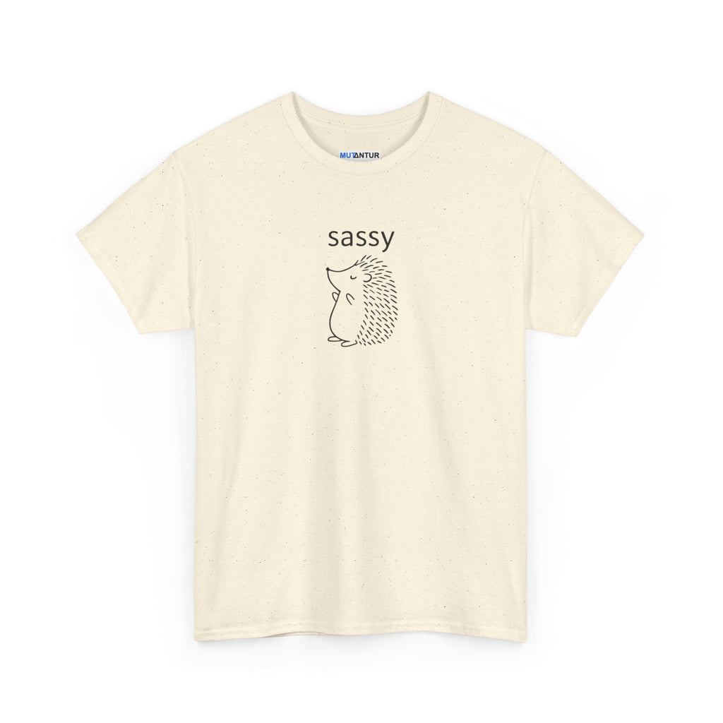 Sassy hedgehog Tee — Minimal Cute Graphic T-Shirt - Mutantur Labs LLC