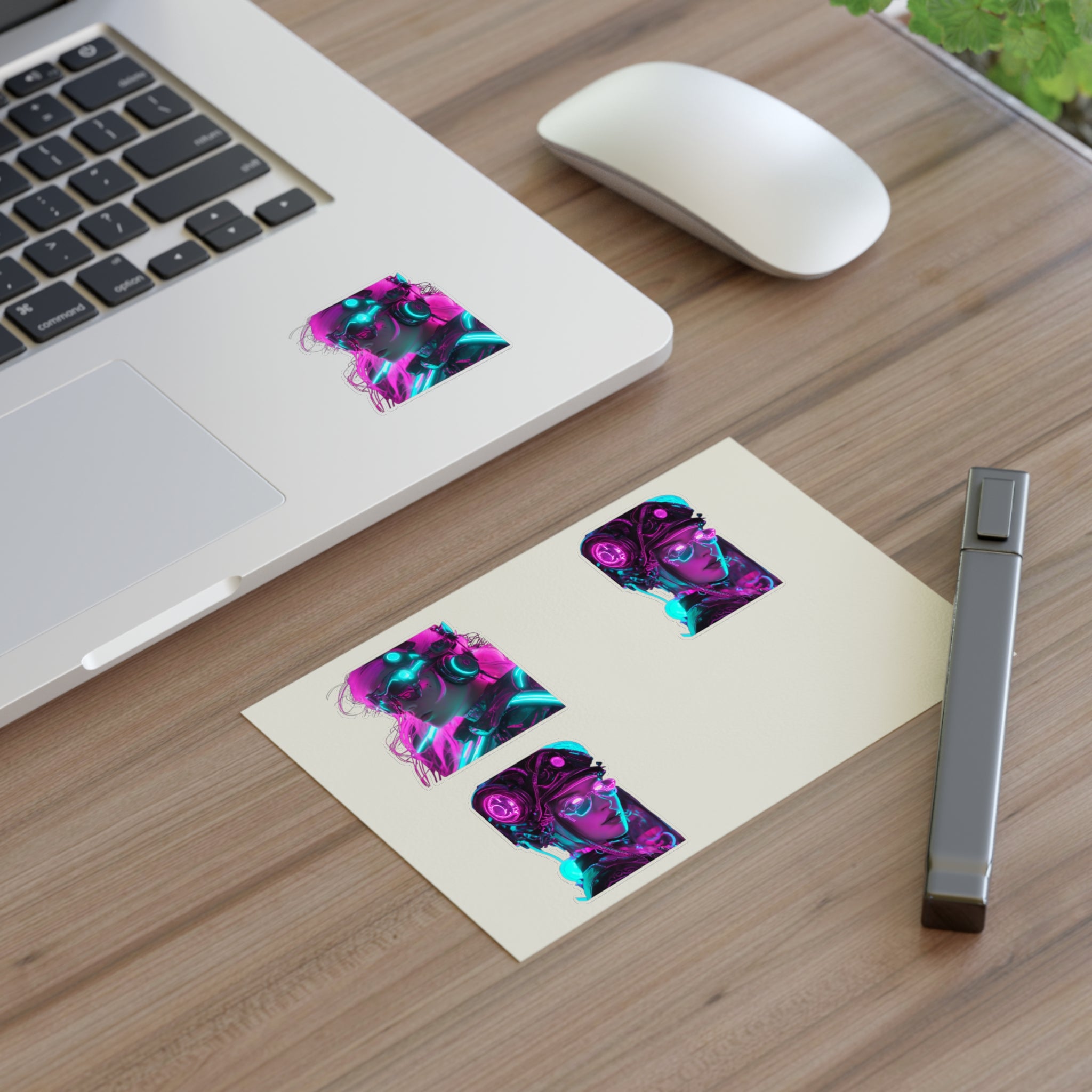 Steam punk neon Hero Sticker Sheets Featuring Cool Retro Designs, Laptop Decor, Planner Accessories, Aesthetic Gift, Fun Art Stickers - Mutantur Labs LLC