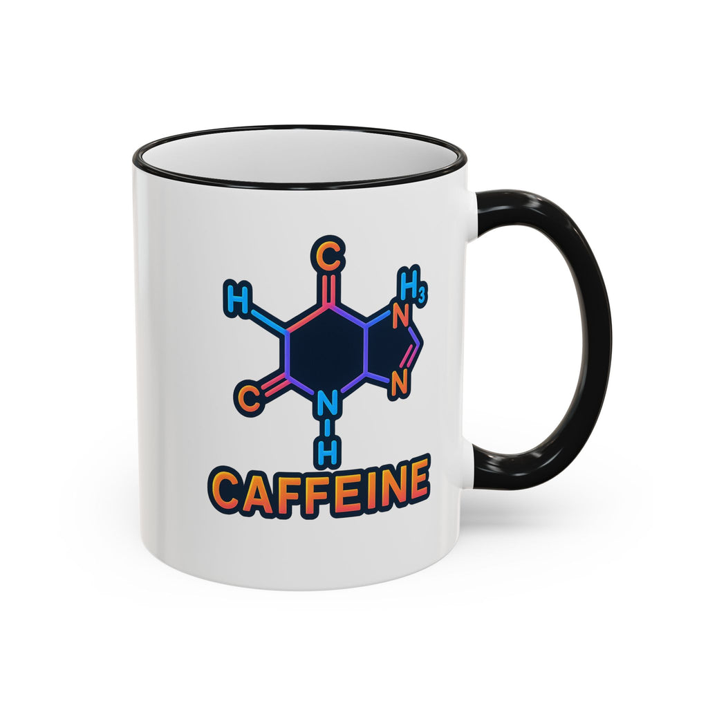 Caffeine Mug | Accent Rim and Handle Coffee Cup - Mutantur Labs LLC