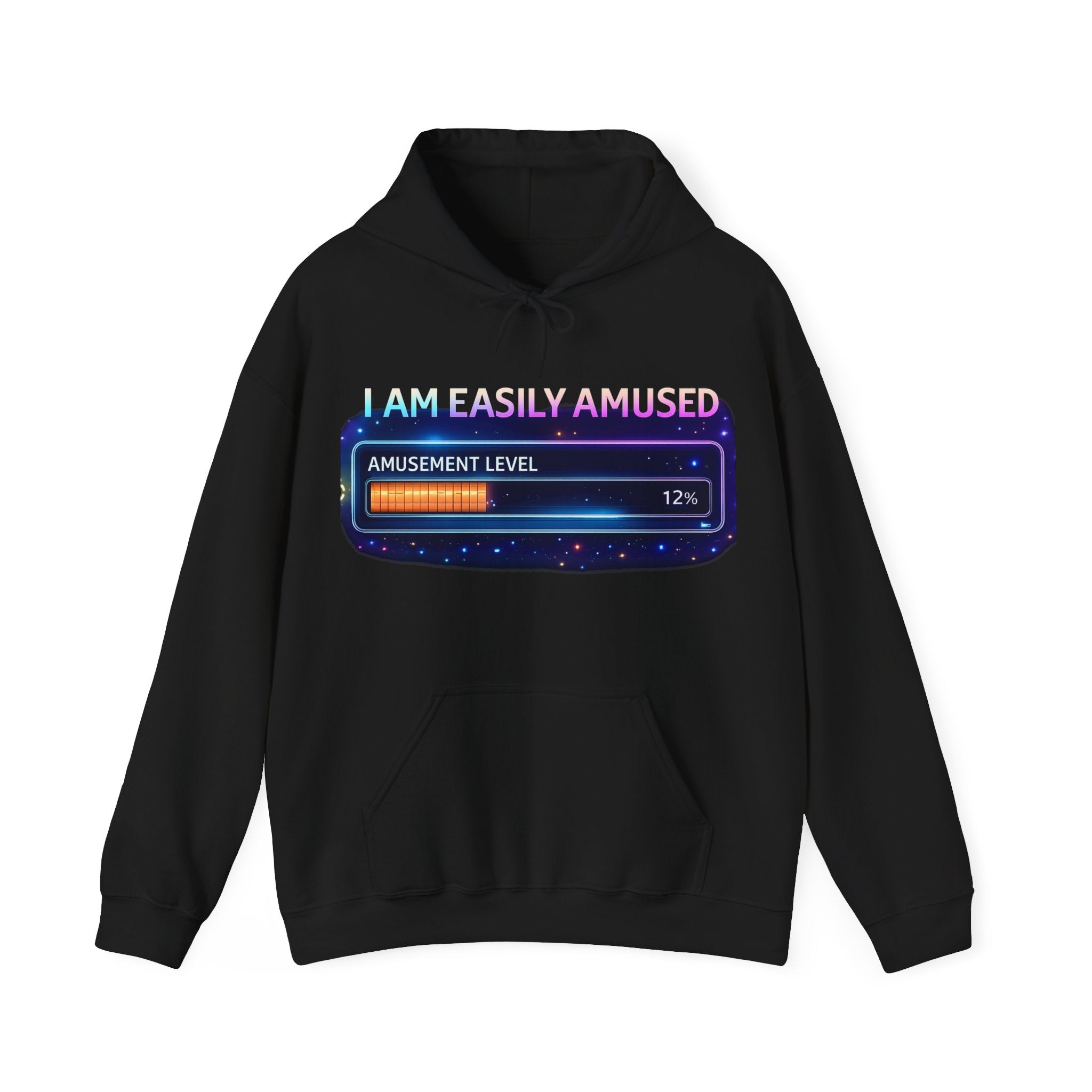 I Am Easily Amused Level Meter Hoodie | Funny Gamer Sweatshirt - Mutantur Labs LLC