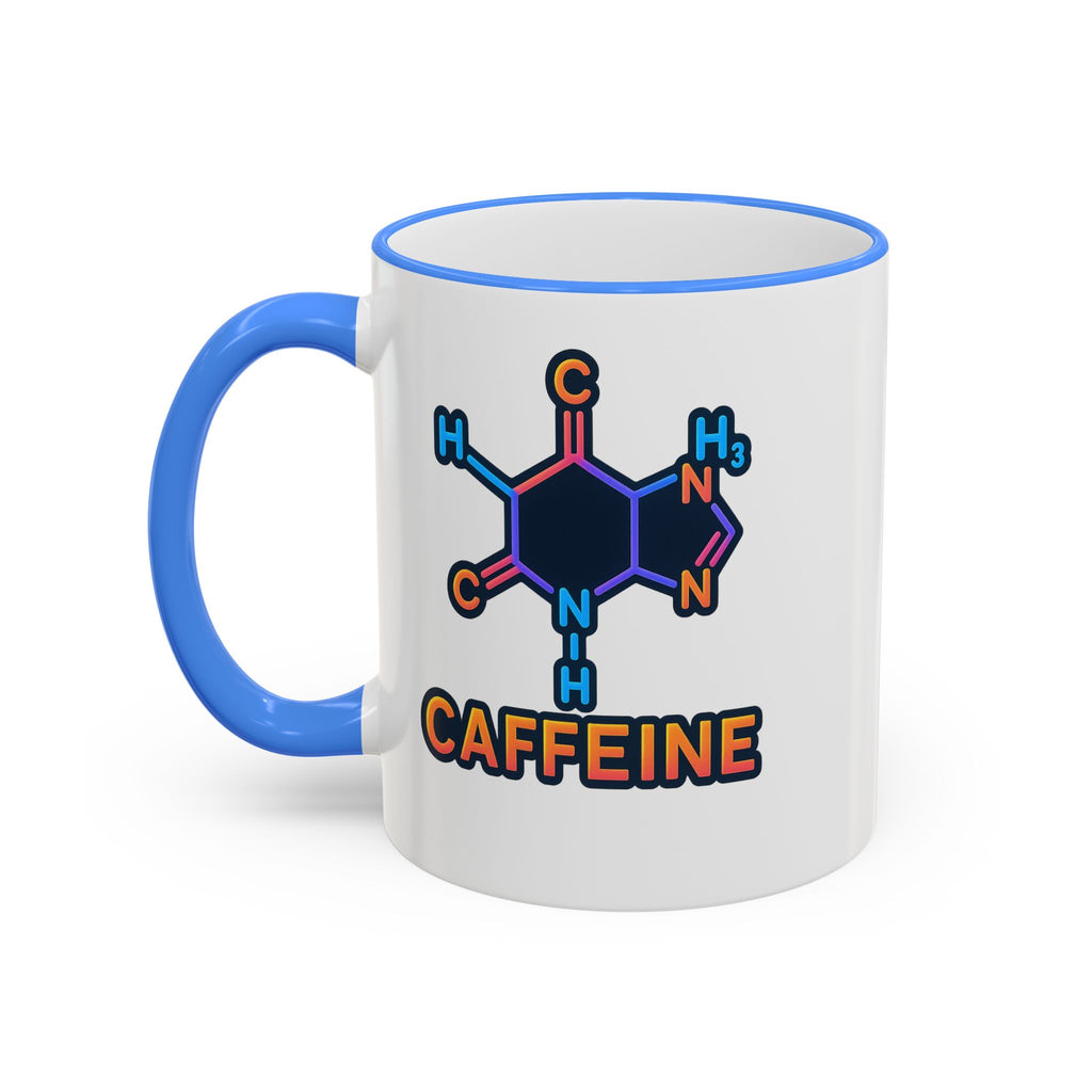 Caffeine Mug | Accent Rim and Handle Coffee Cup - Mutantur Labs LLC