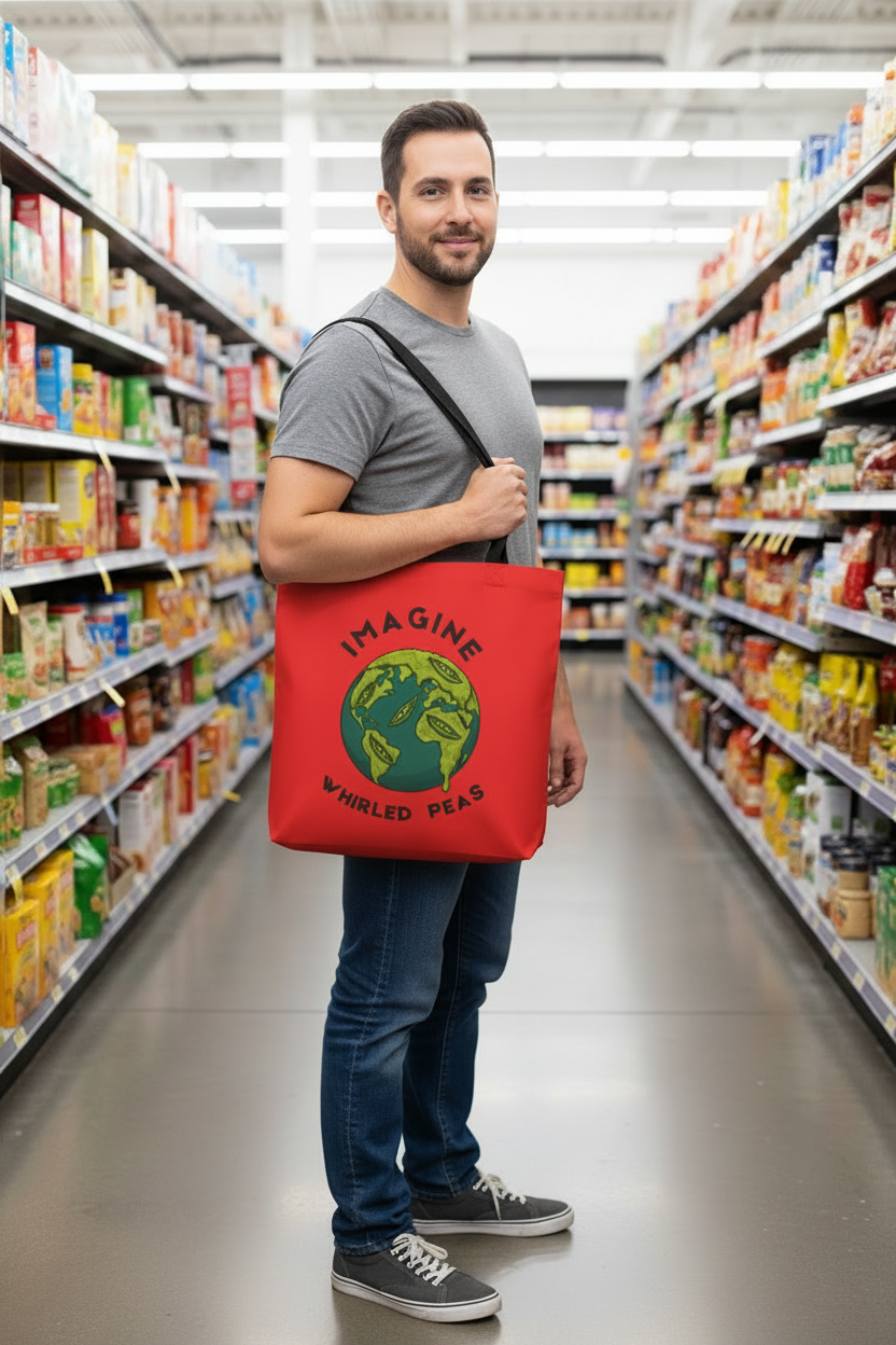 Imagine Whirled Peas Eco-Friendly Tote Bag