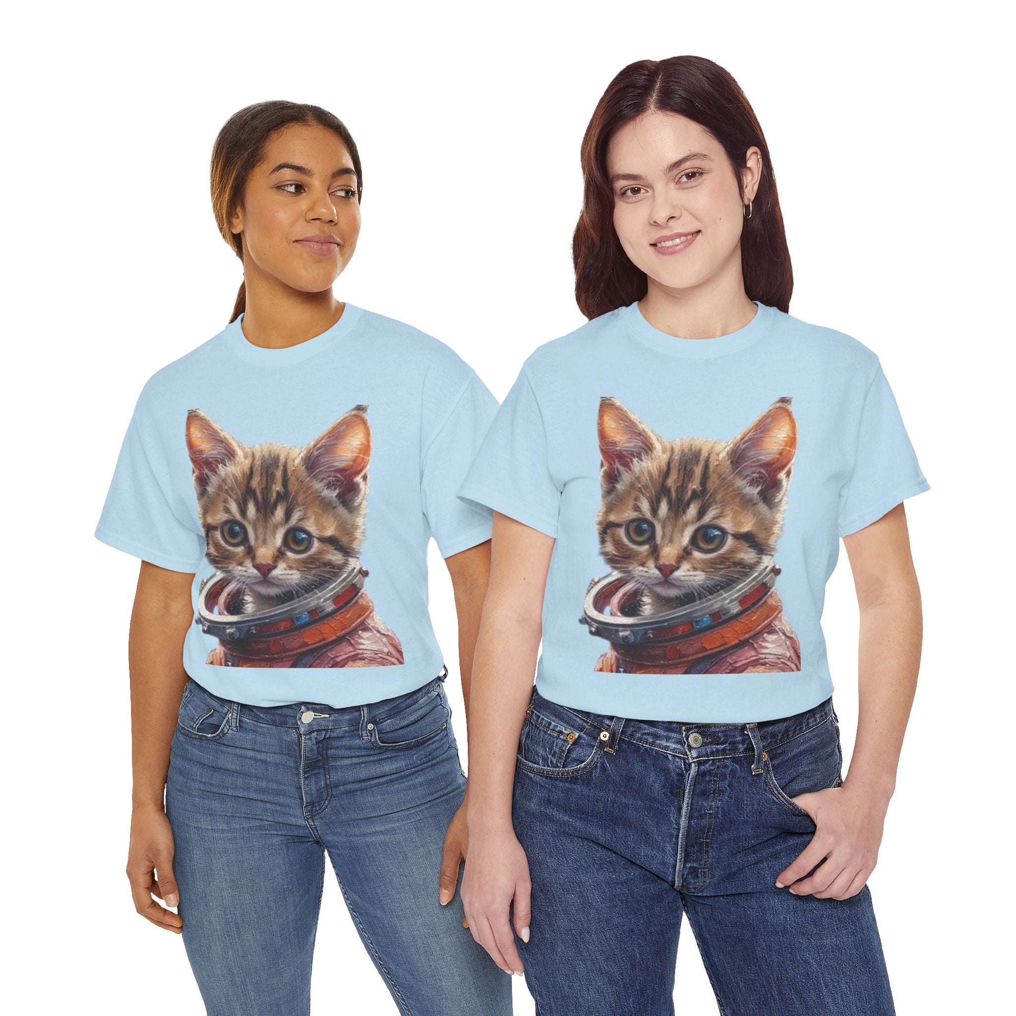 Astronaut Kitty Unisex Heavy Cotton Tee