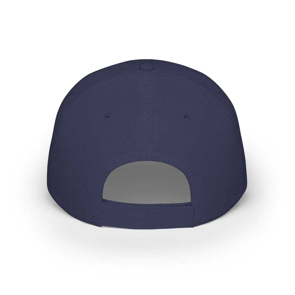 Geek Embroidered Low Profile Baseball Cap — Retro Blue & Gold Logo Hat - Mutantur Labs LLC