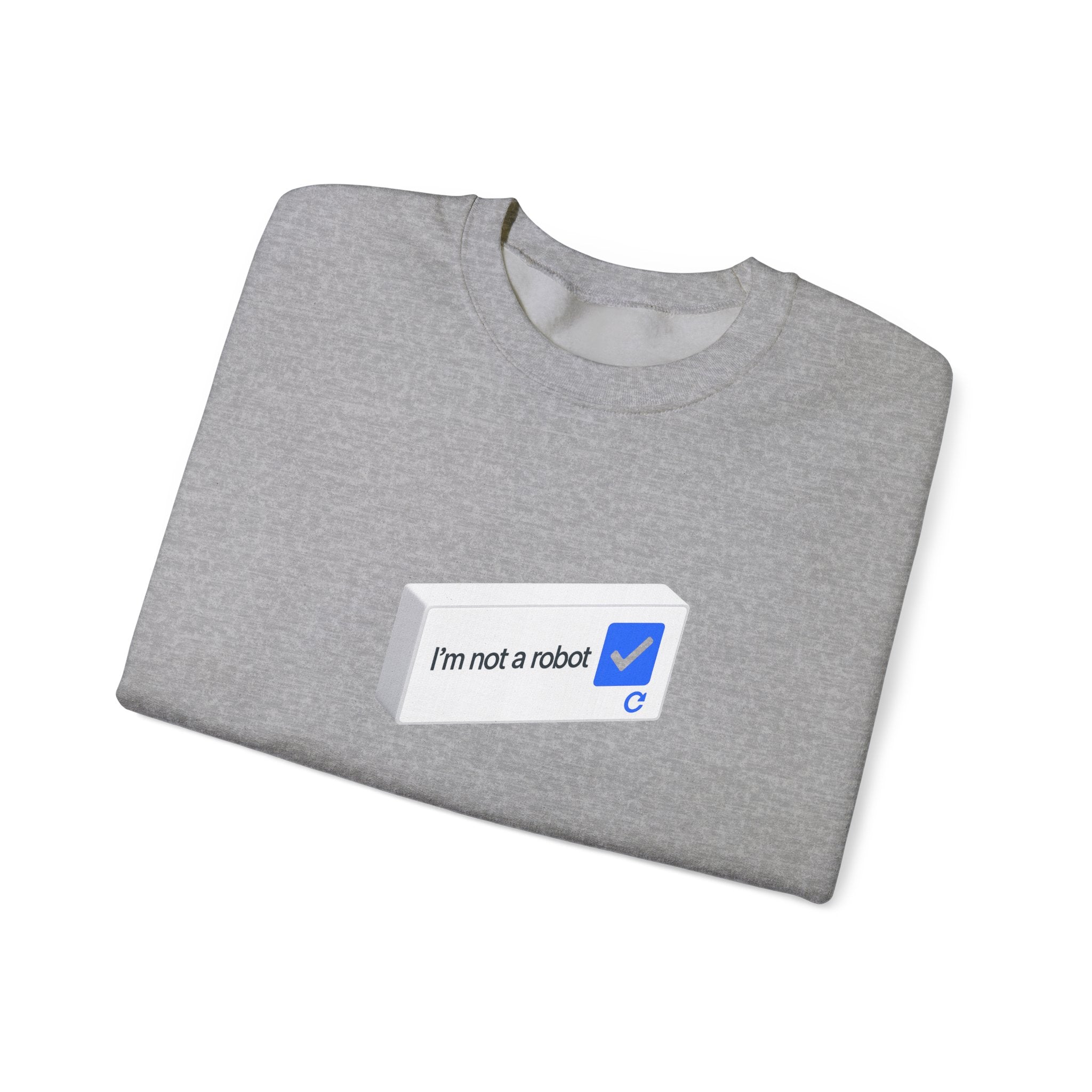 I'm Not a Robot checkbox graphic Sweatshirt | CAPTCHA humor - Mutantur Labs LLC
