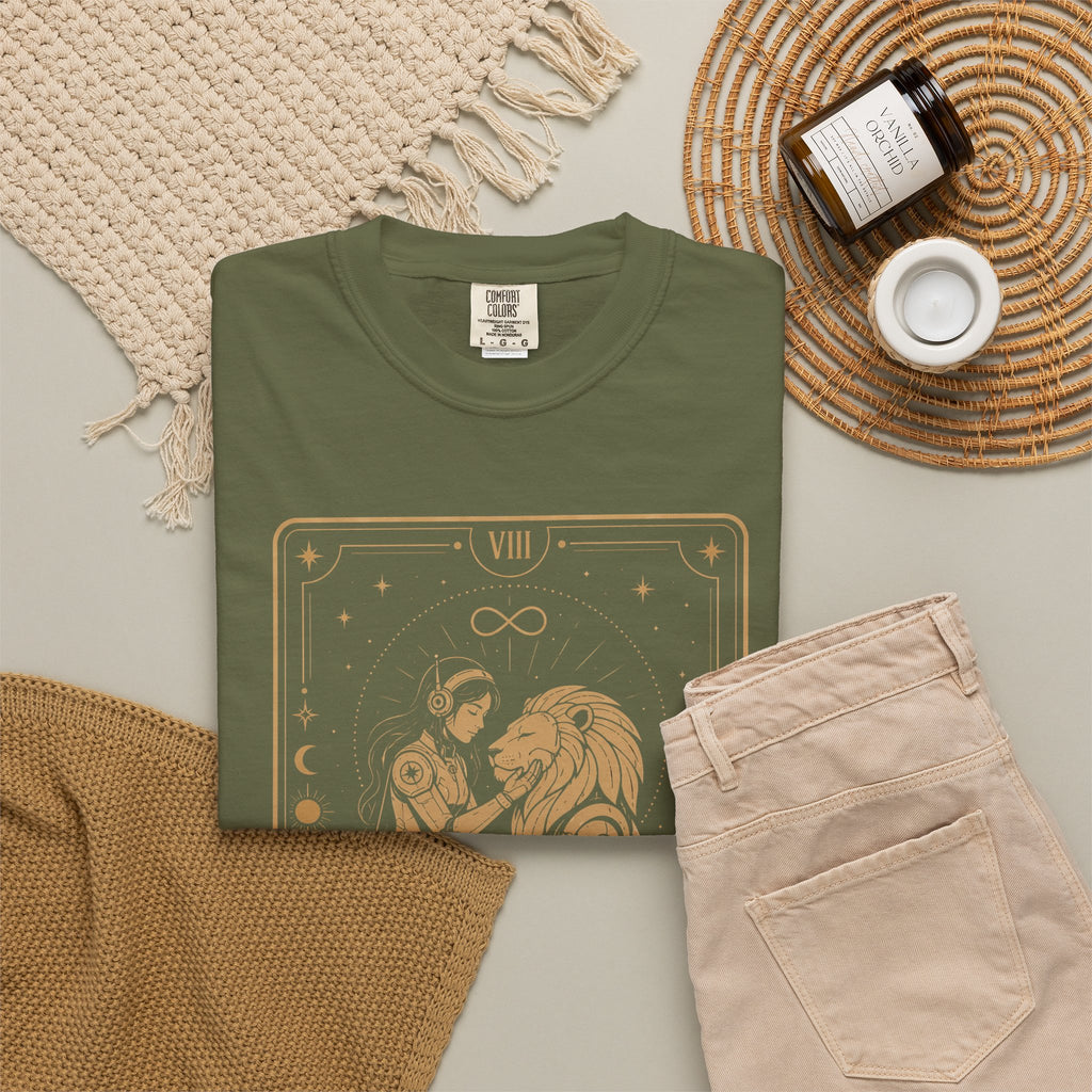 Strength Tarot T-Shirt — Future Arcana Comfort Colors Graphic Tee