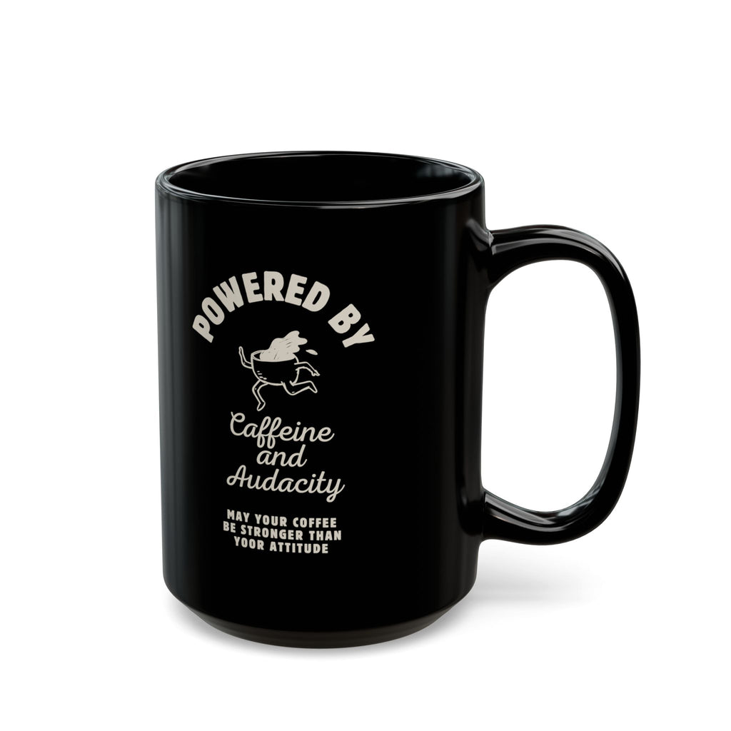 Powered by Caffeine and Audacity Mug | Funny Coffee Cup - Mutantur Labs LLC