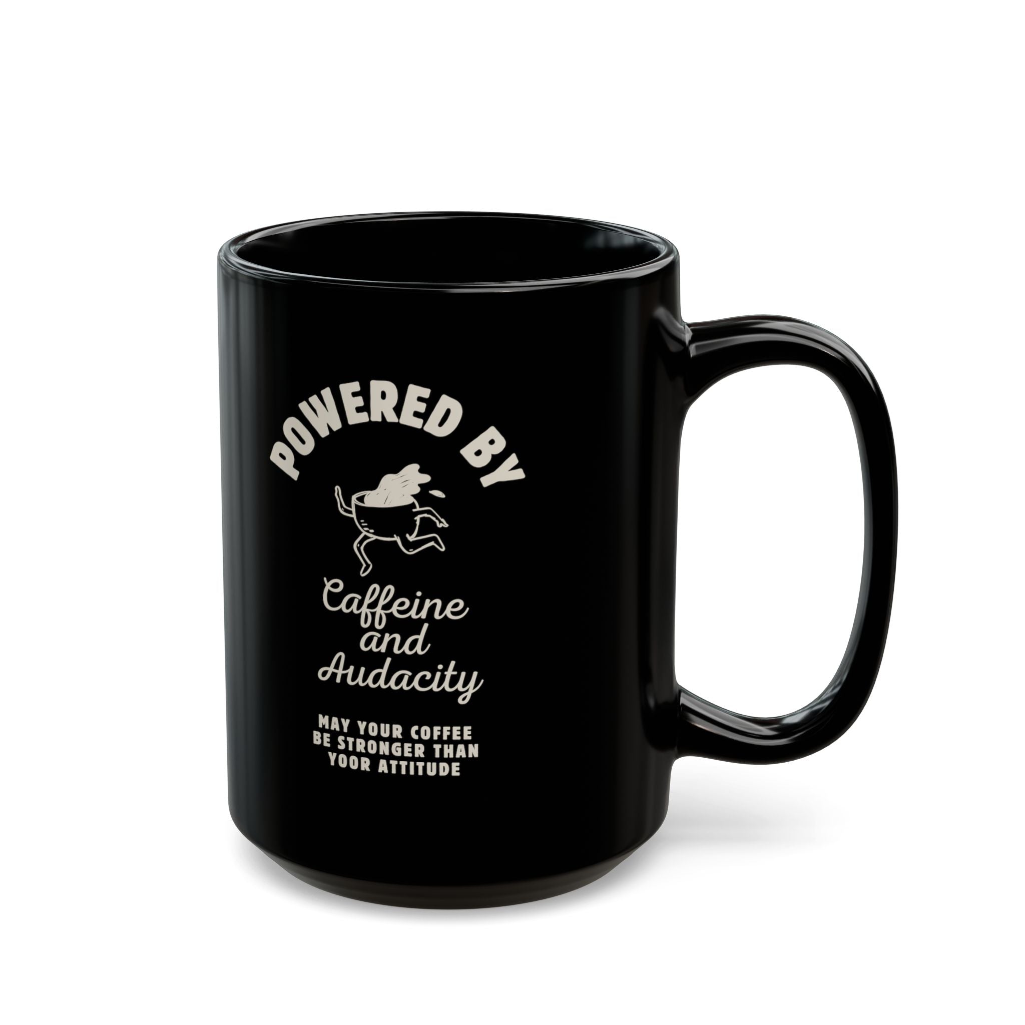 Powered by Caffeine and Audacity Mug | Funny Coffee Cup - Mutantur Labs LLC