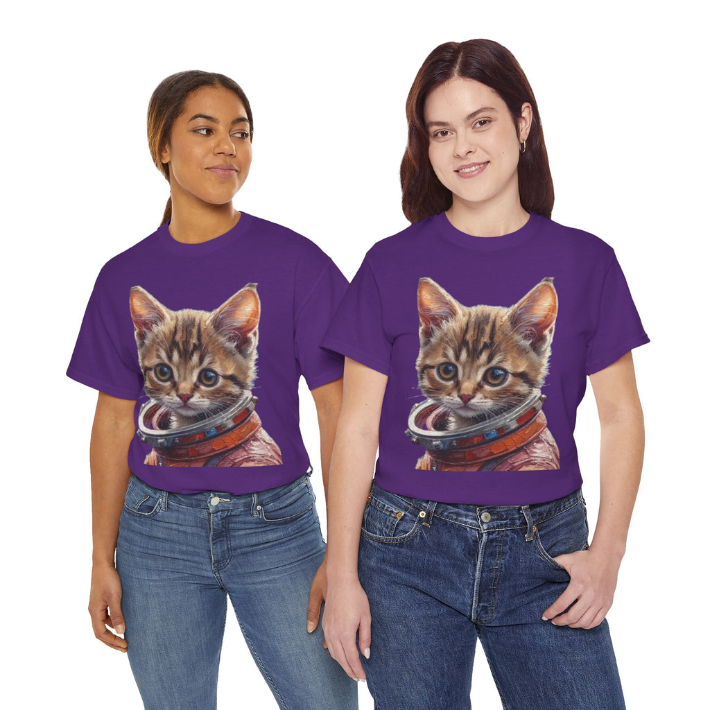Astronaut Kitty Unisex Heavy Cotton Tee