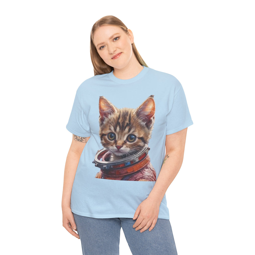 Astronaut Kitty Unisex Heavy Cotton Tee