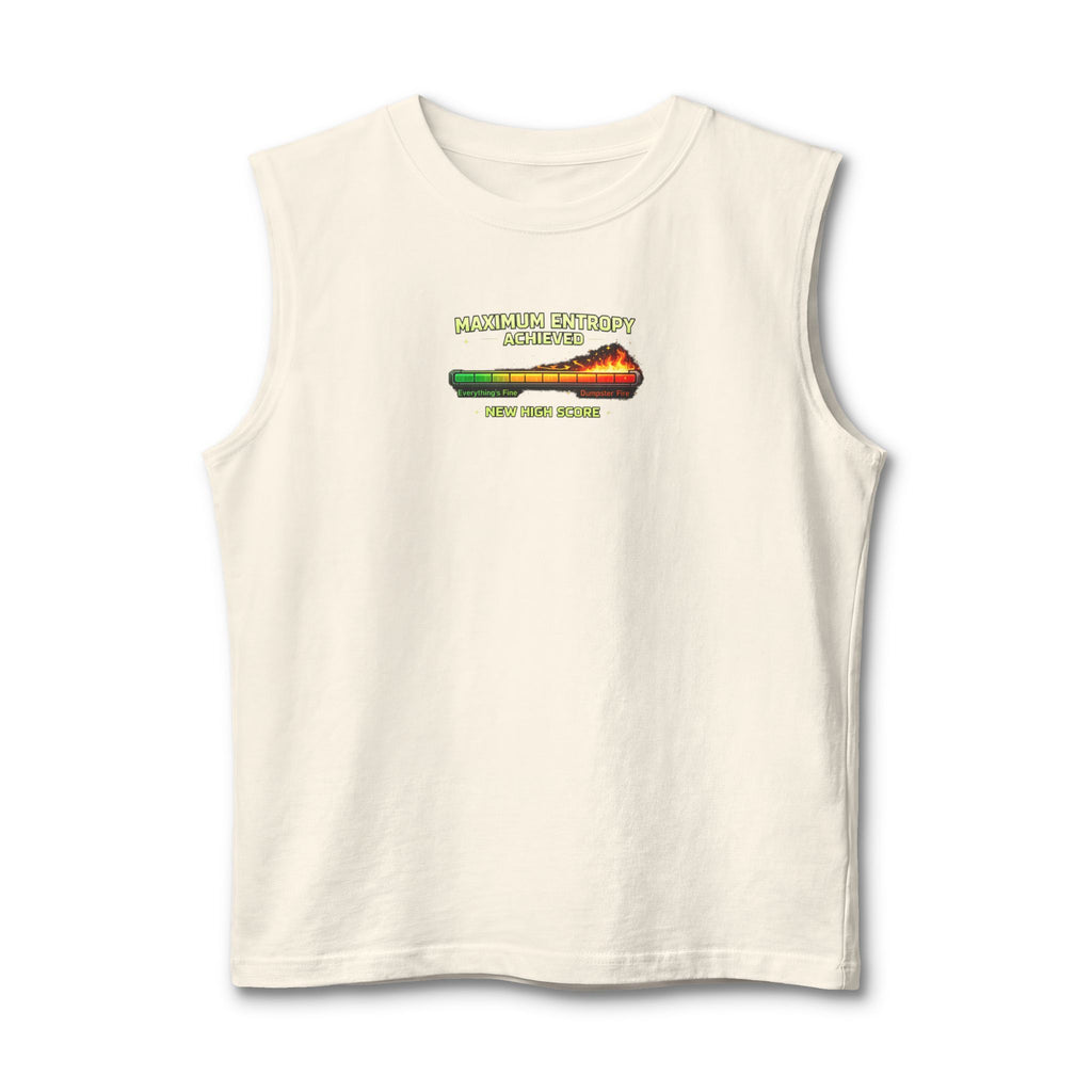 Maximum Entropy Achieved Muscle Tank — Funny Gamer Science Tank Top